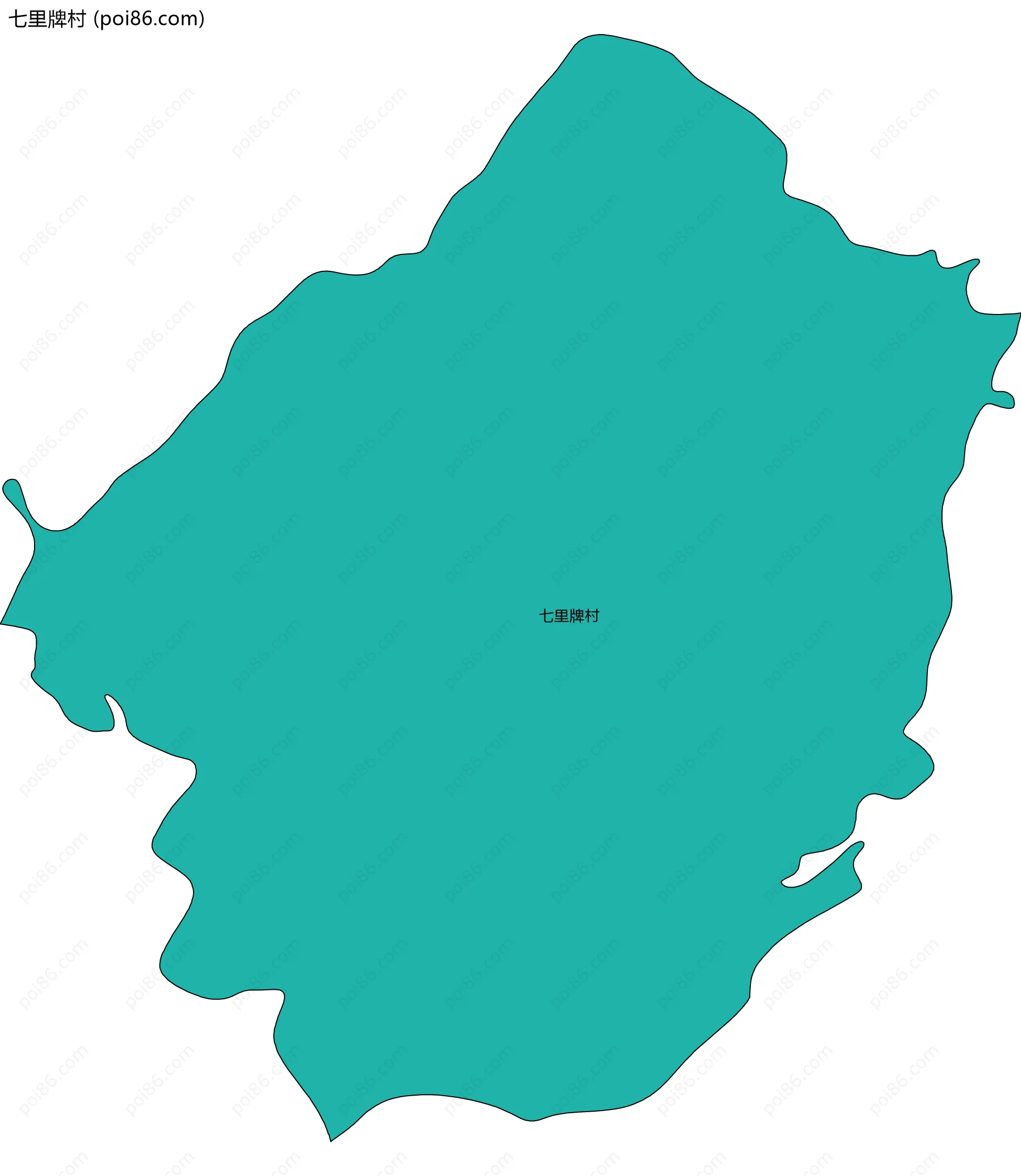 七里牌村边界地图