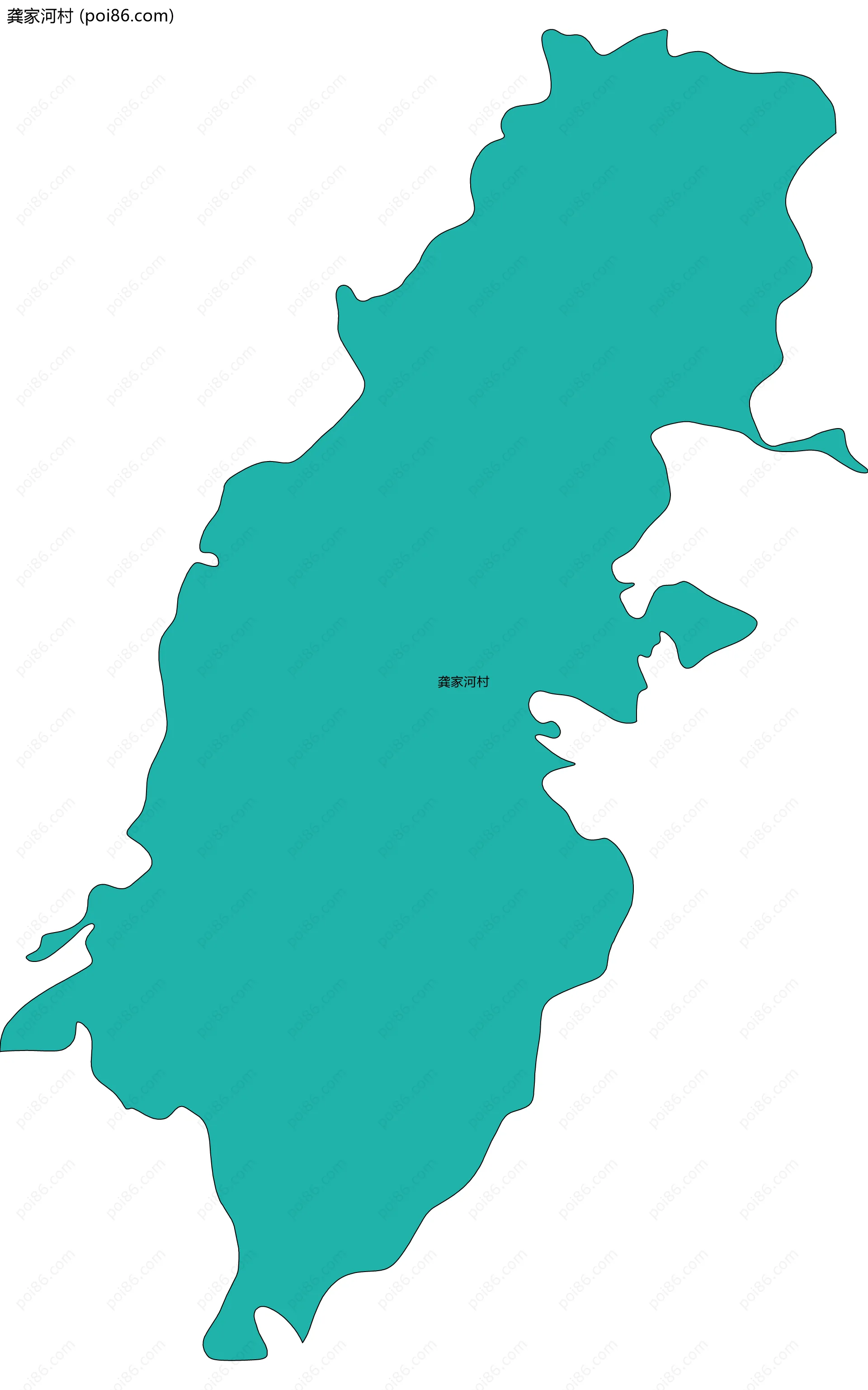 龚家河村边界地图