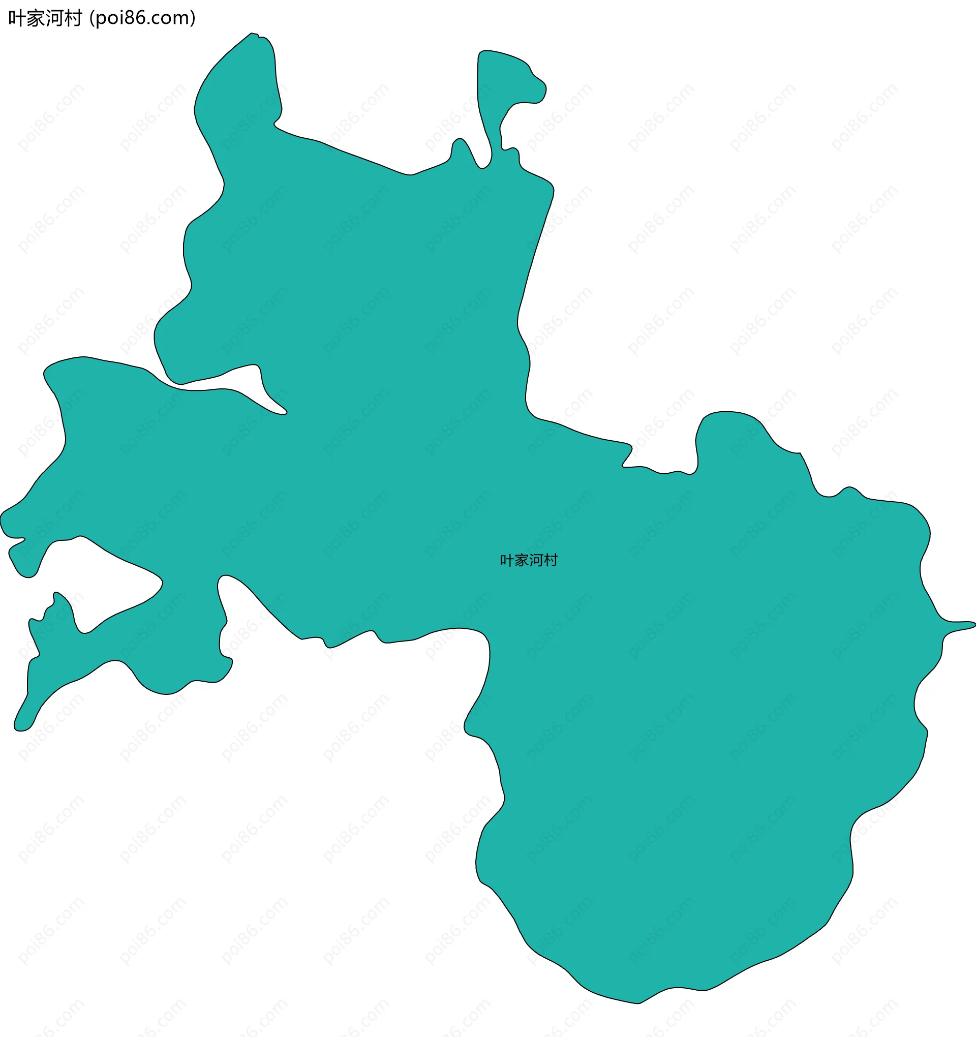 叶家河村边界地图