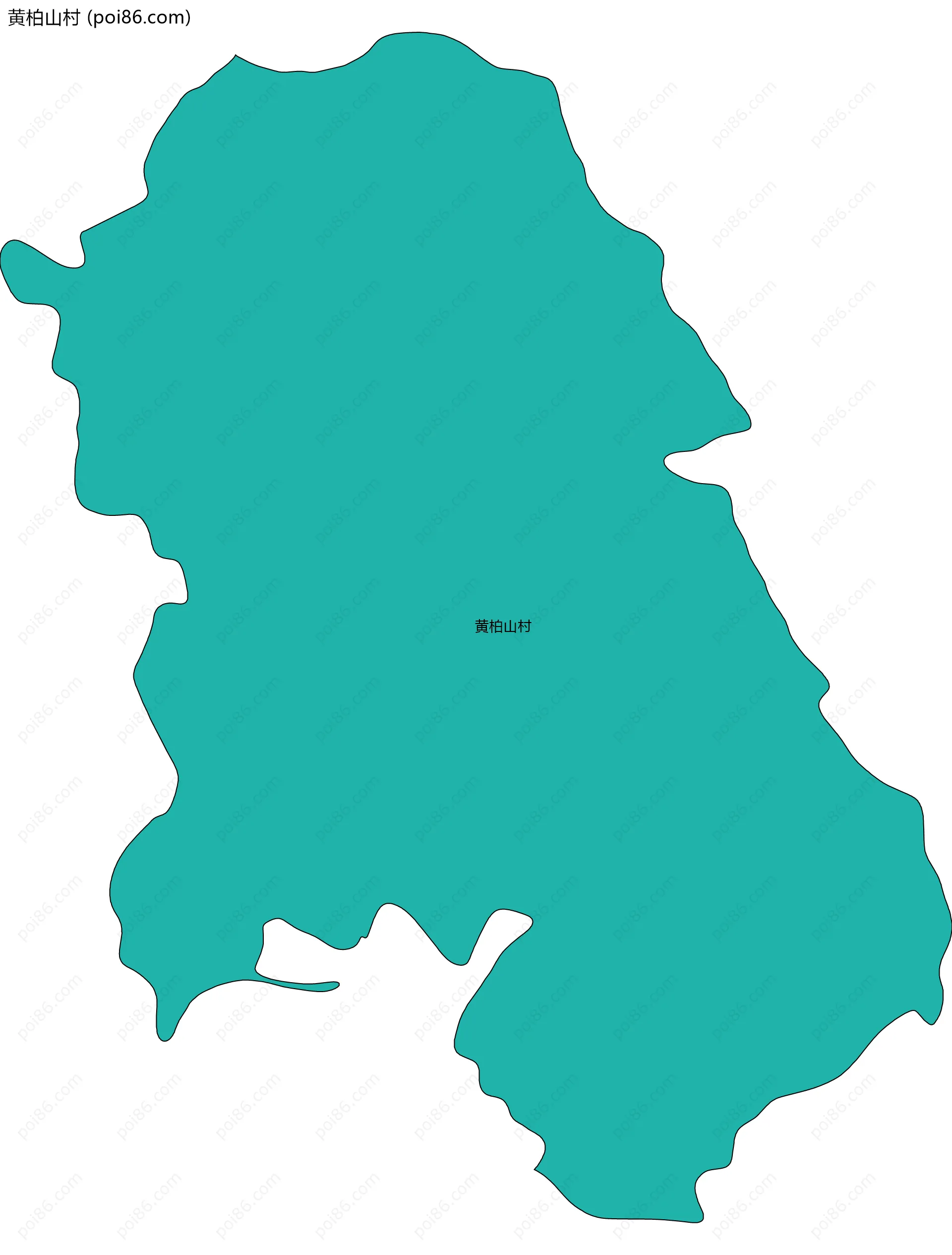 黄柏山村边界地图