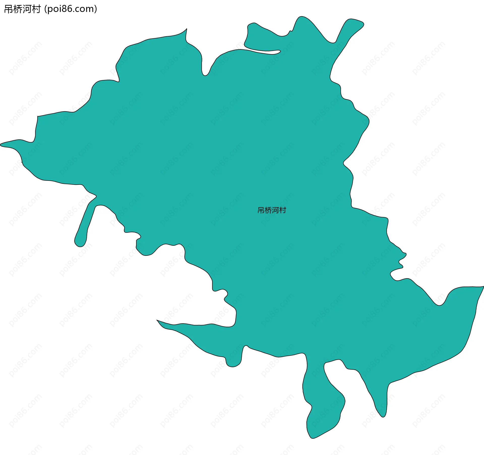 吊桥河村边界地图
