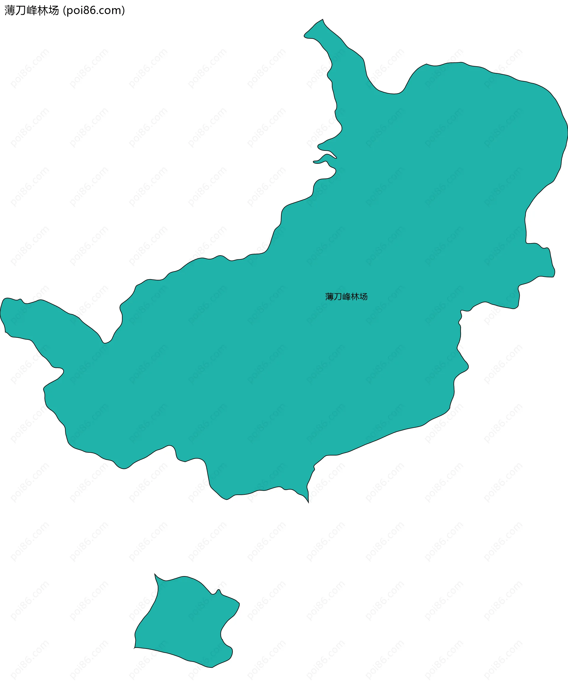 薄刀峰林场边界地图