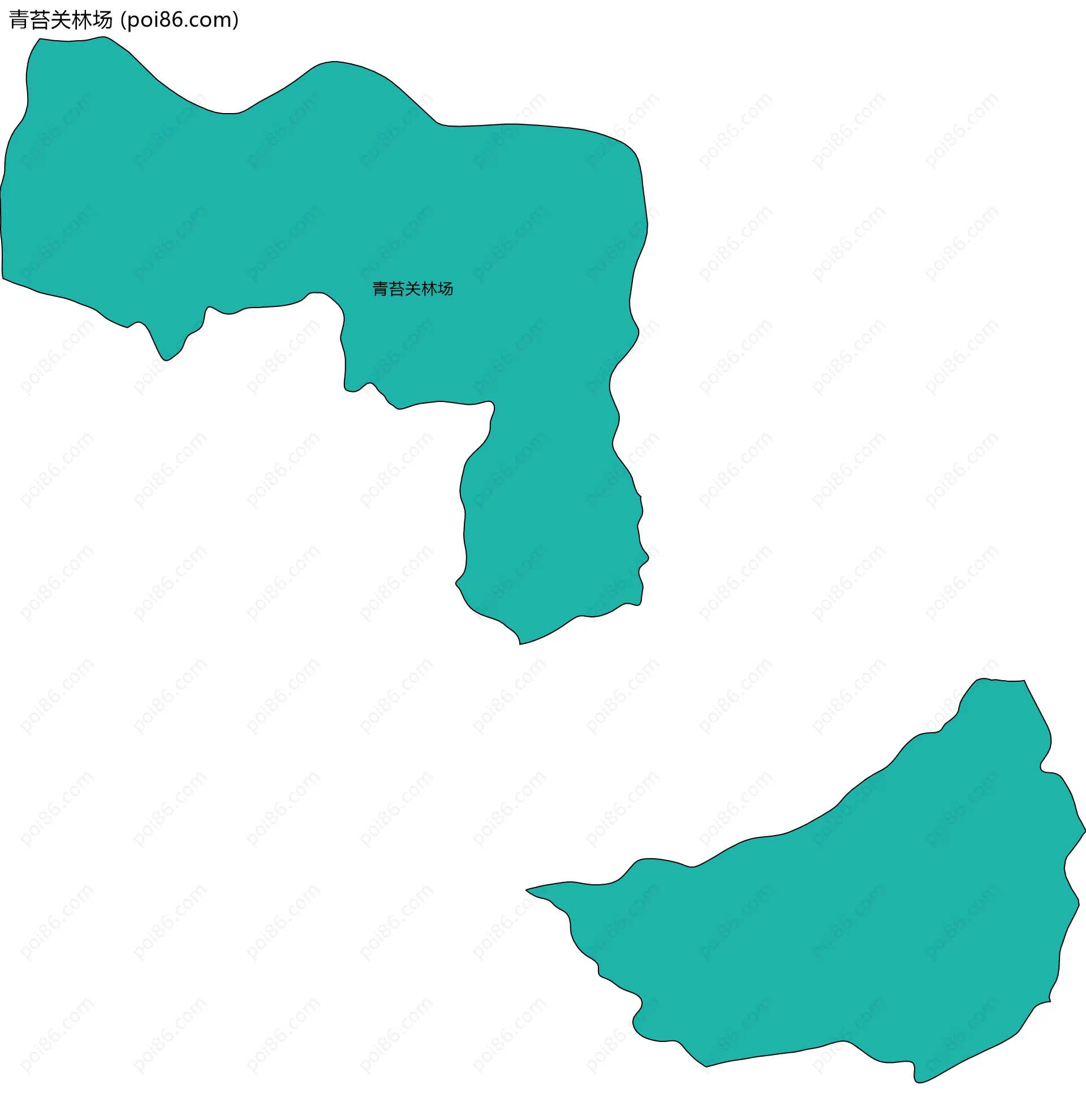 青苔关林场边界地图