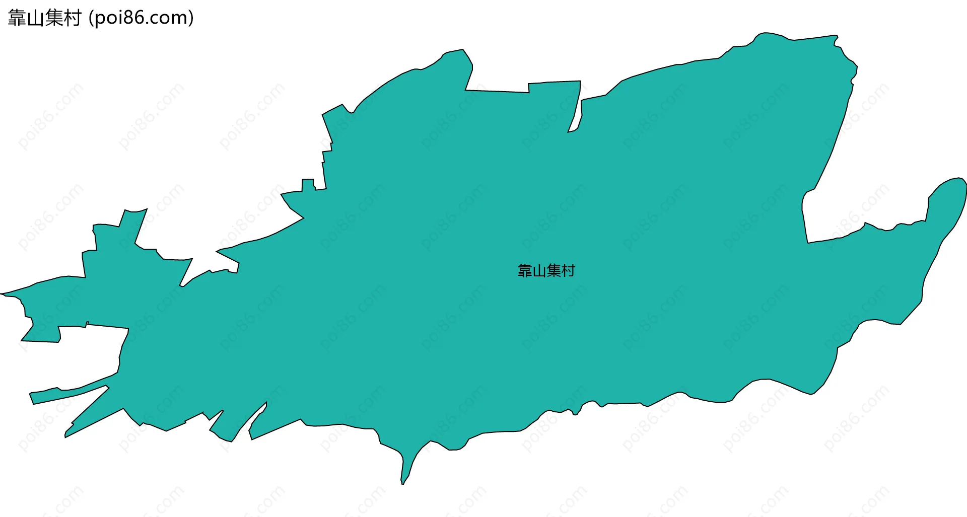 靠山集村边界地图