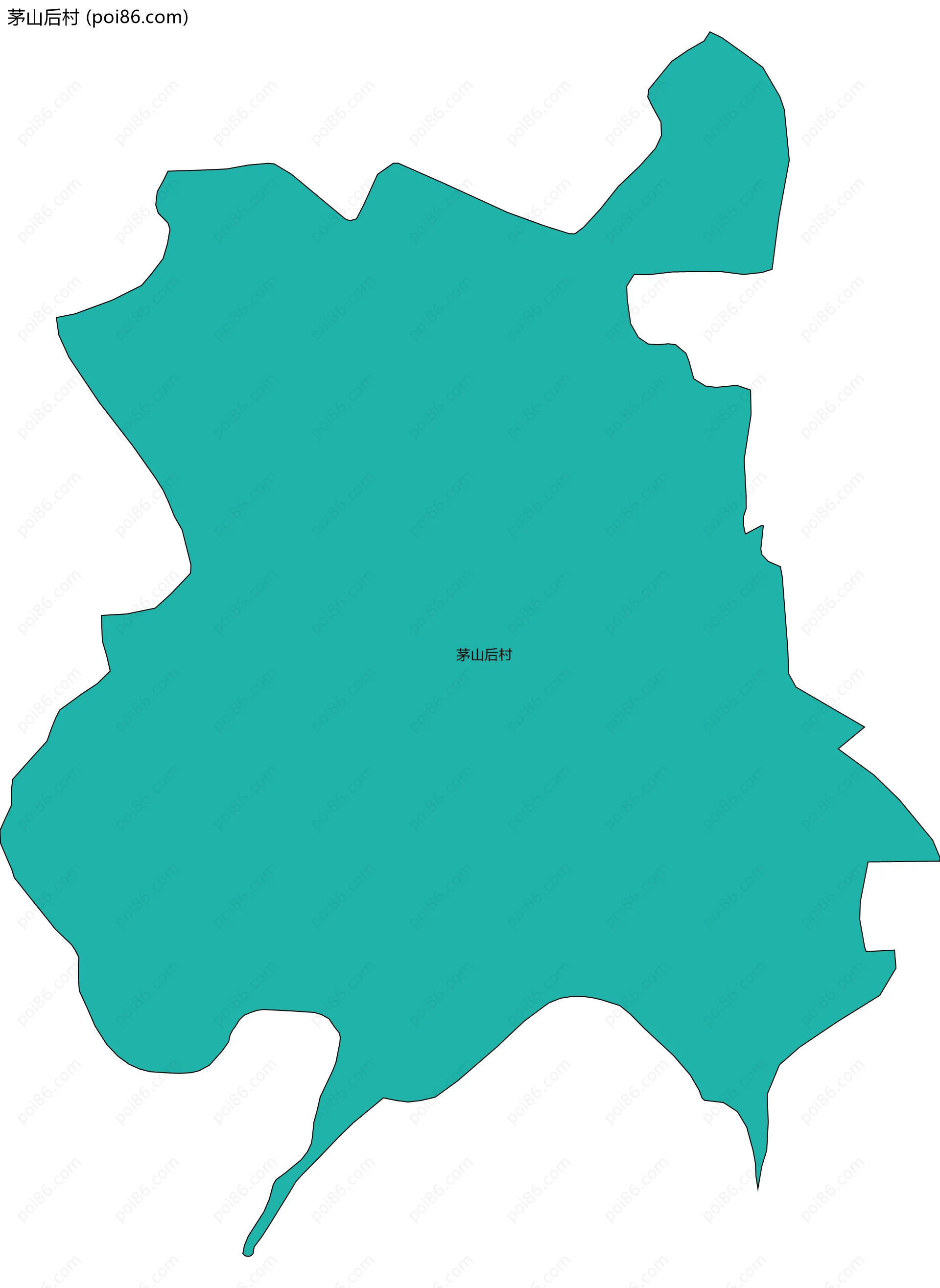 茅山后村边界地图