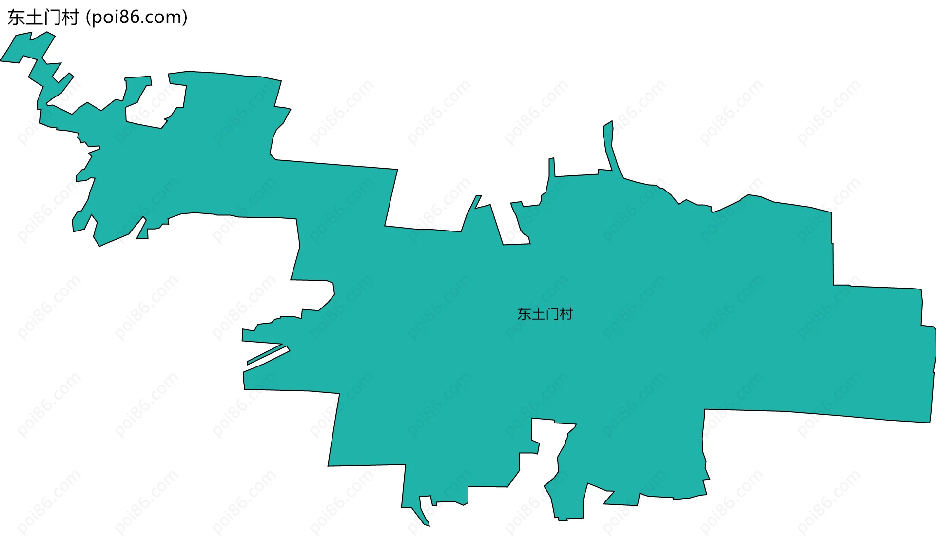 东土门村边界地图