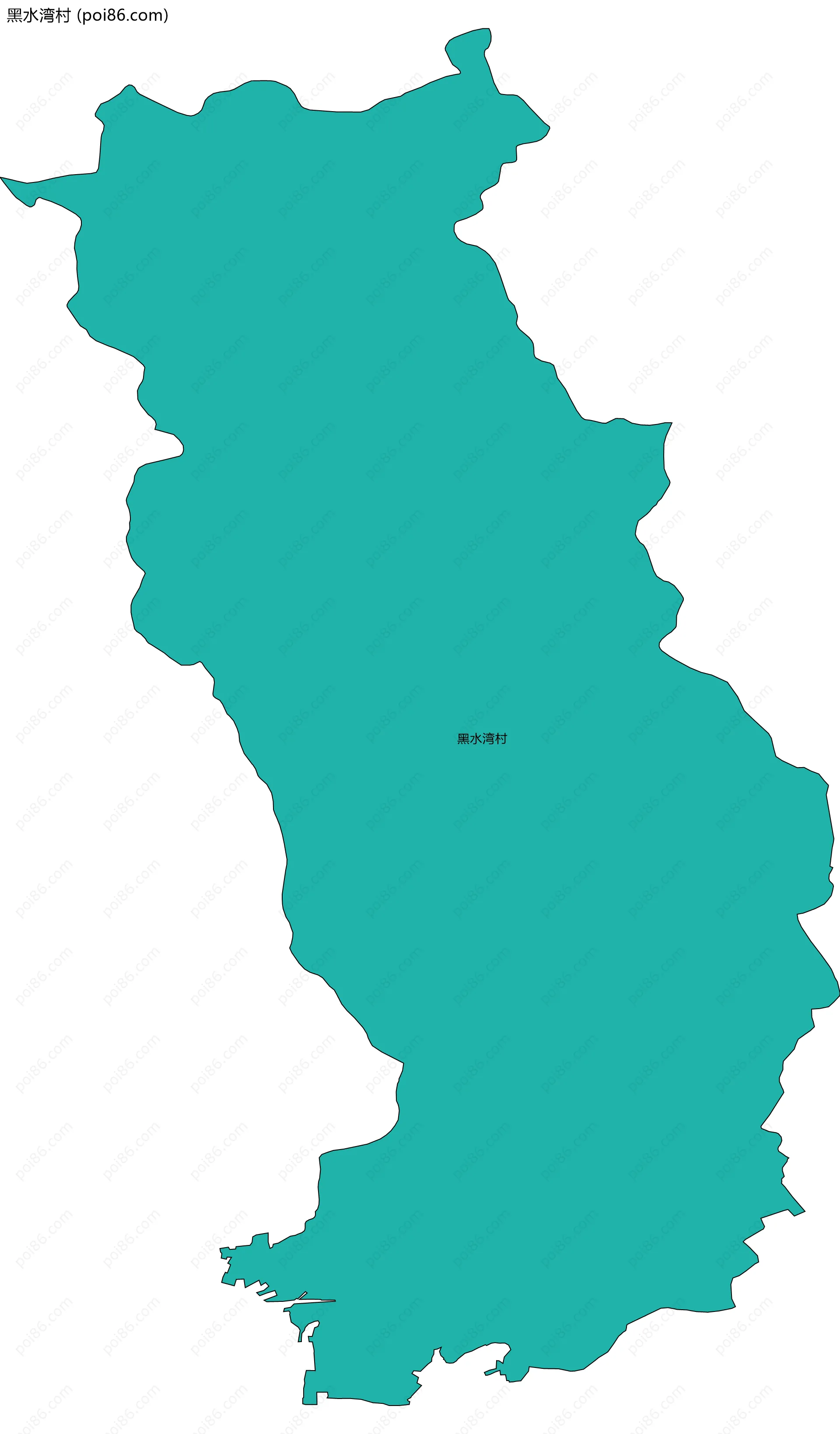 黑水湾村边界地图