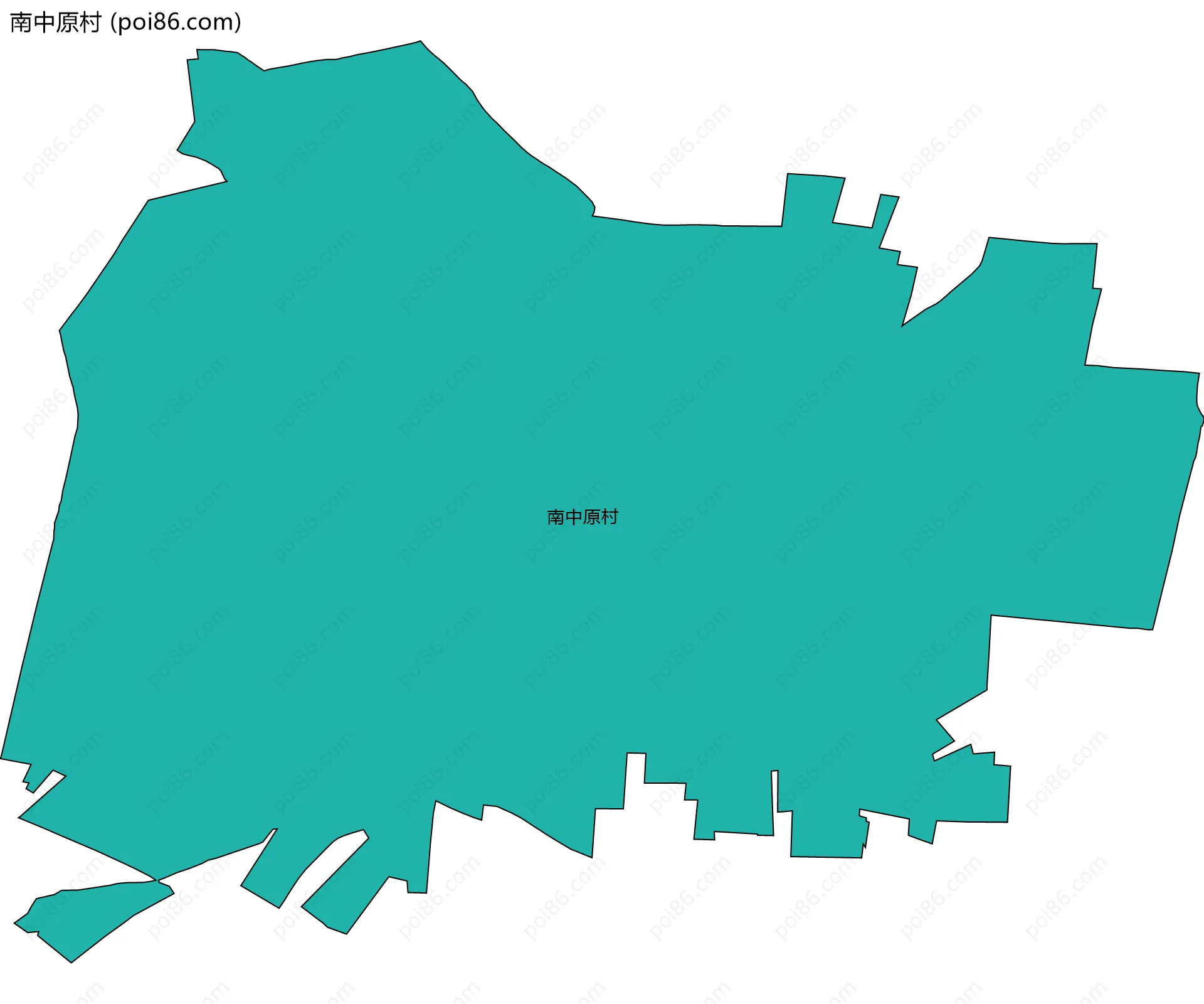 南中原村边界地图