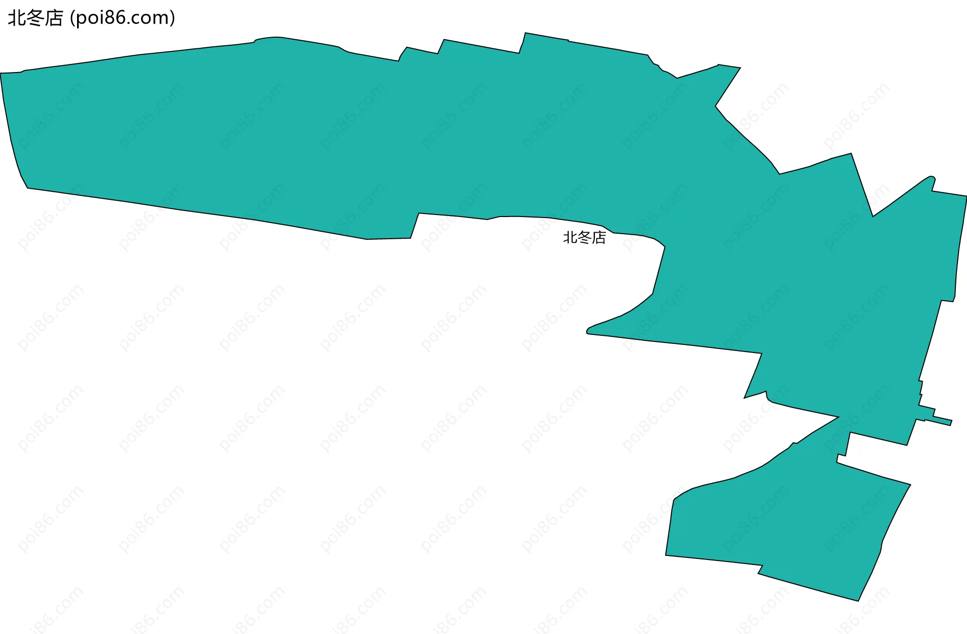 北冬店边界地图