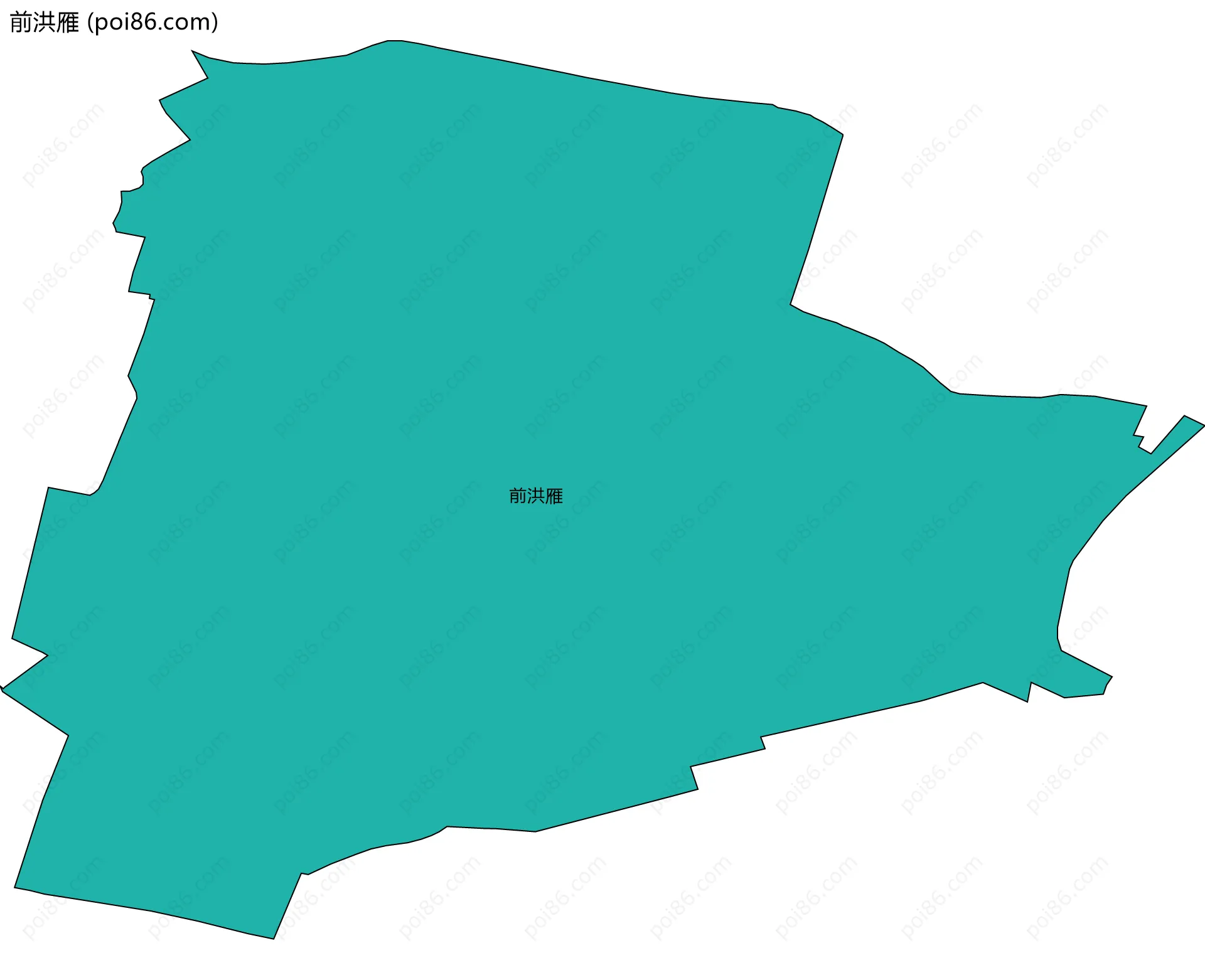 前洪雁边界地图