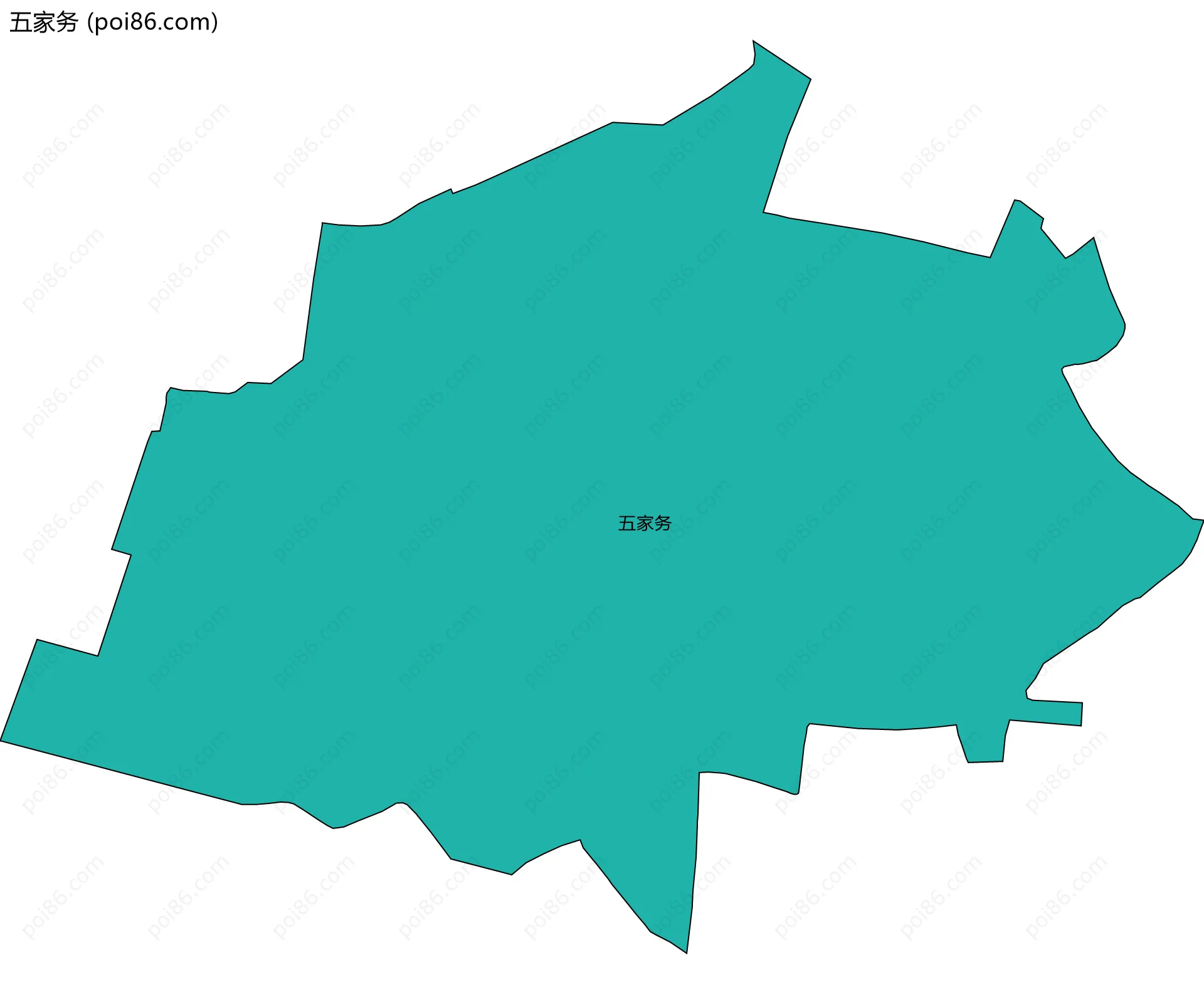 五家务边界地图