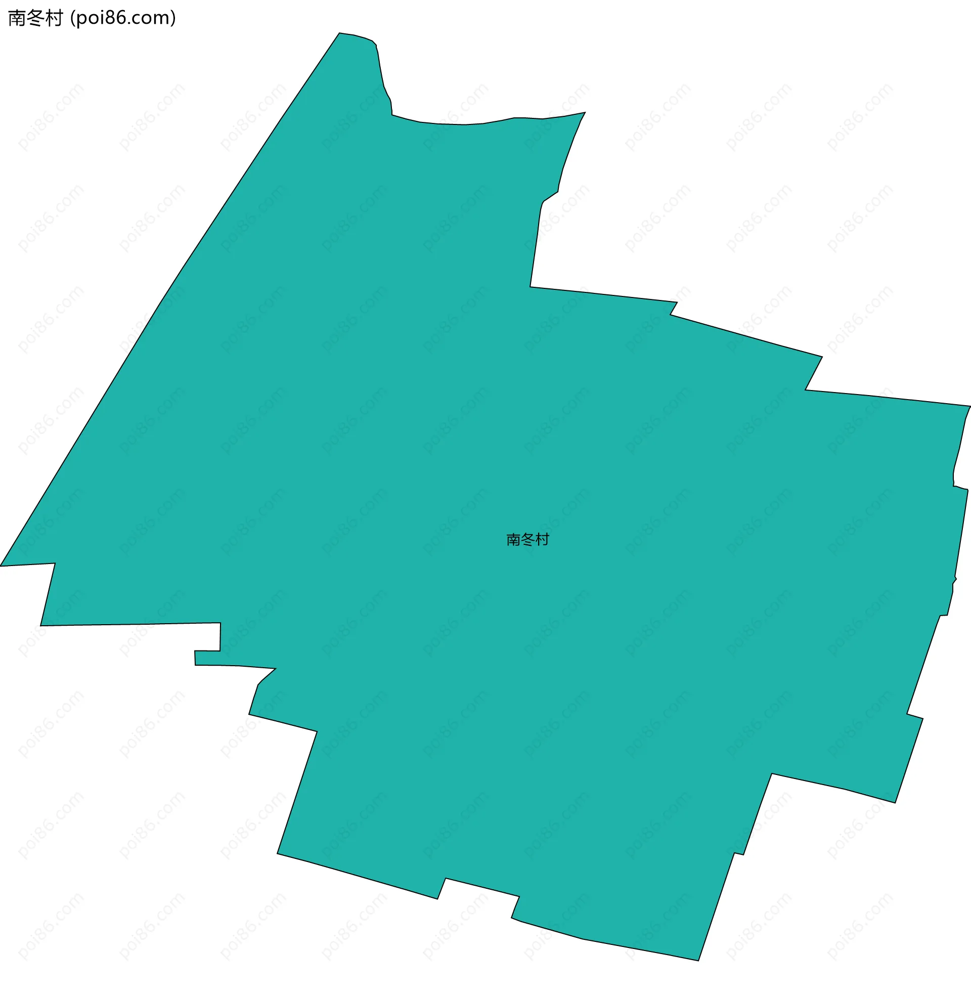 南冬村边界地图