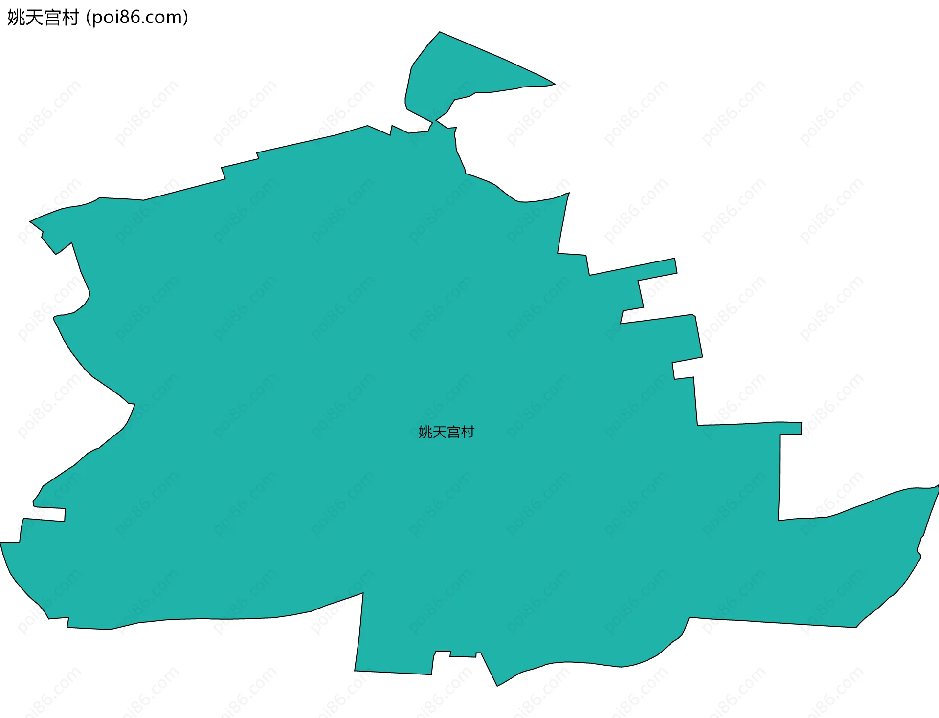 姚天宫村边界地图