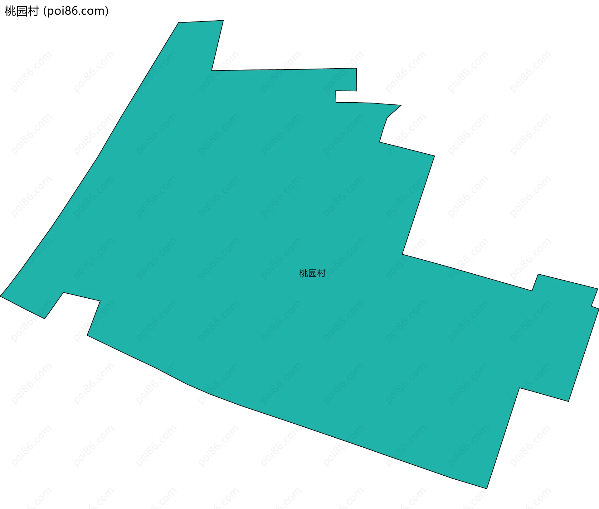 桃园村边界地图