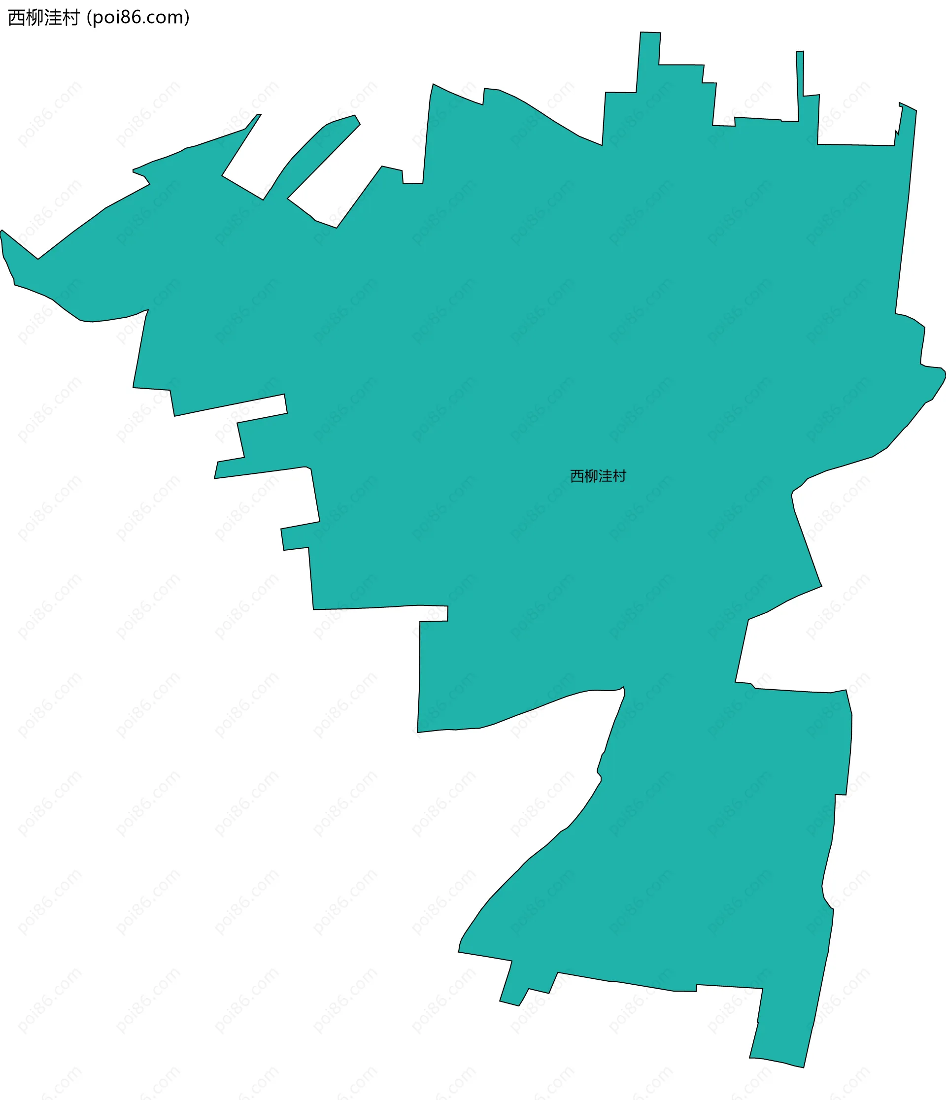 西柳洼村边界地图