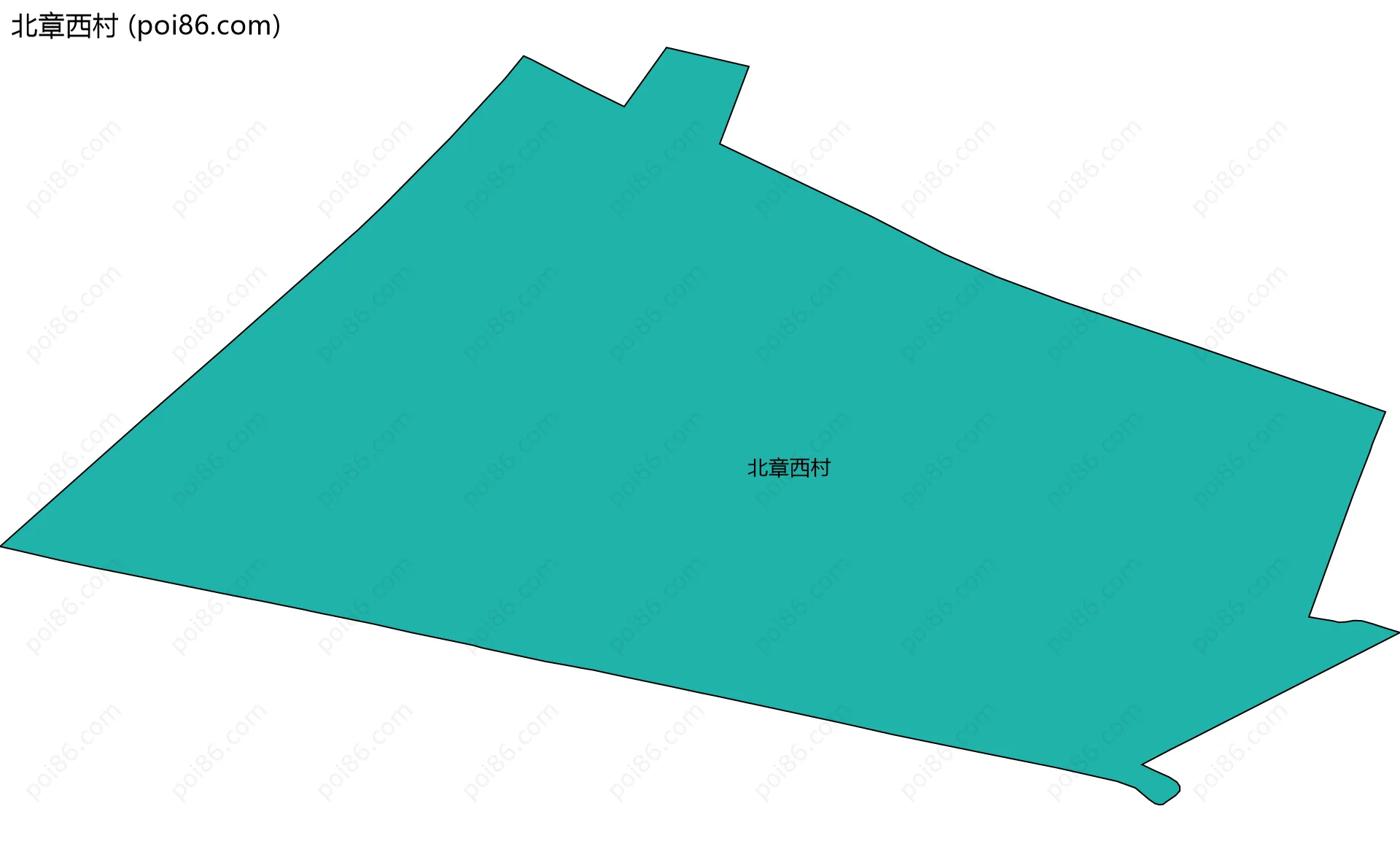 北章西村边界地图