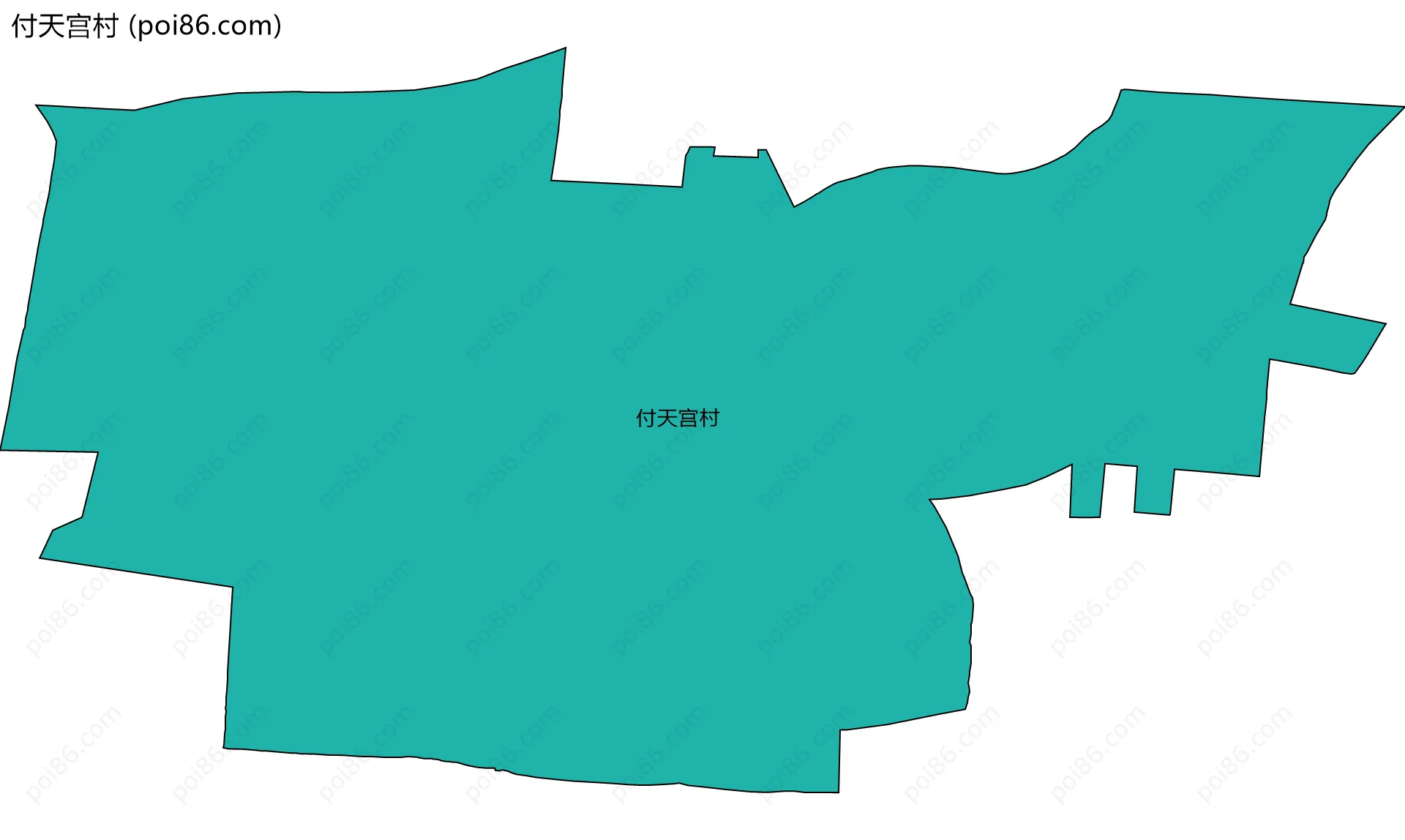 付天宫村边界地图