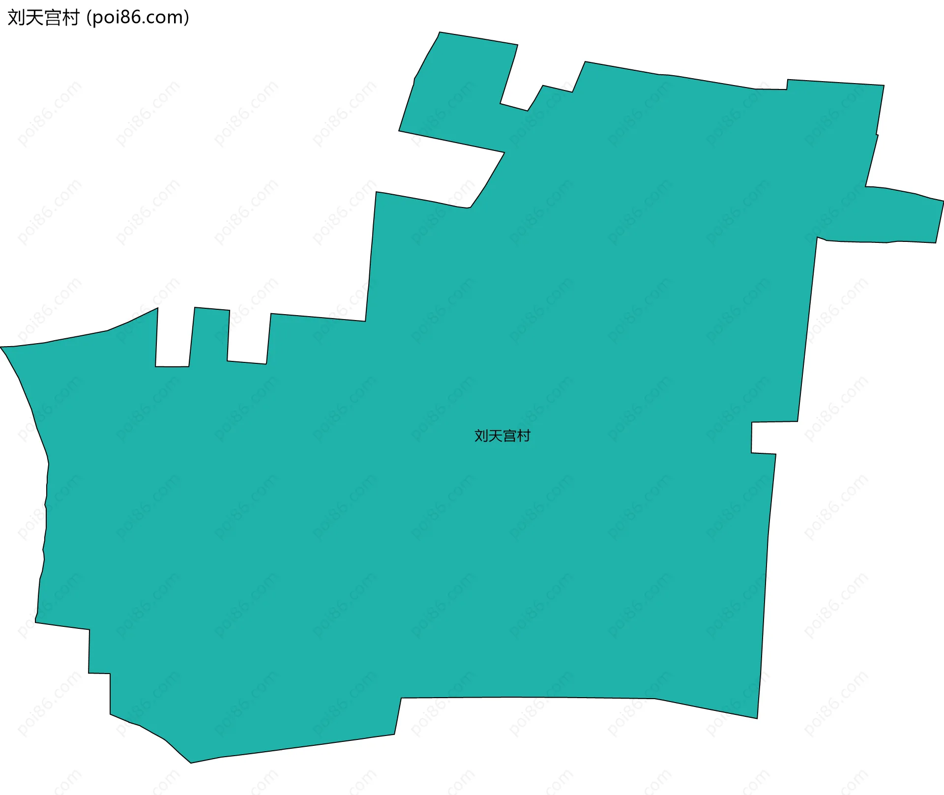 刘天宫村边界地图