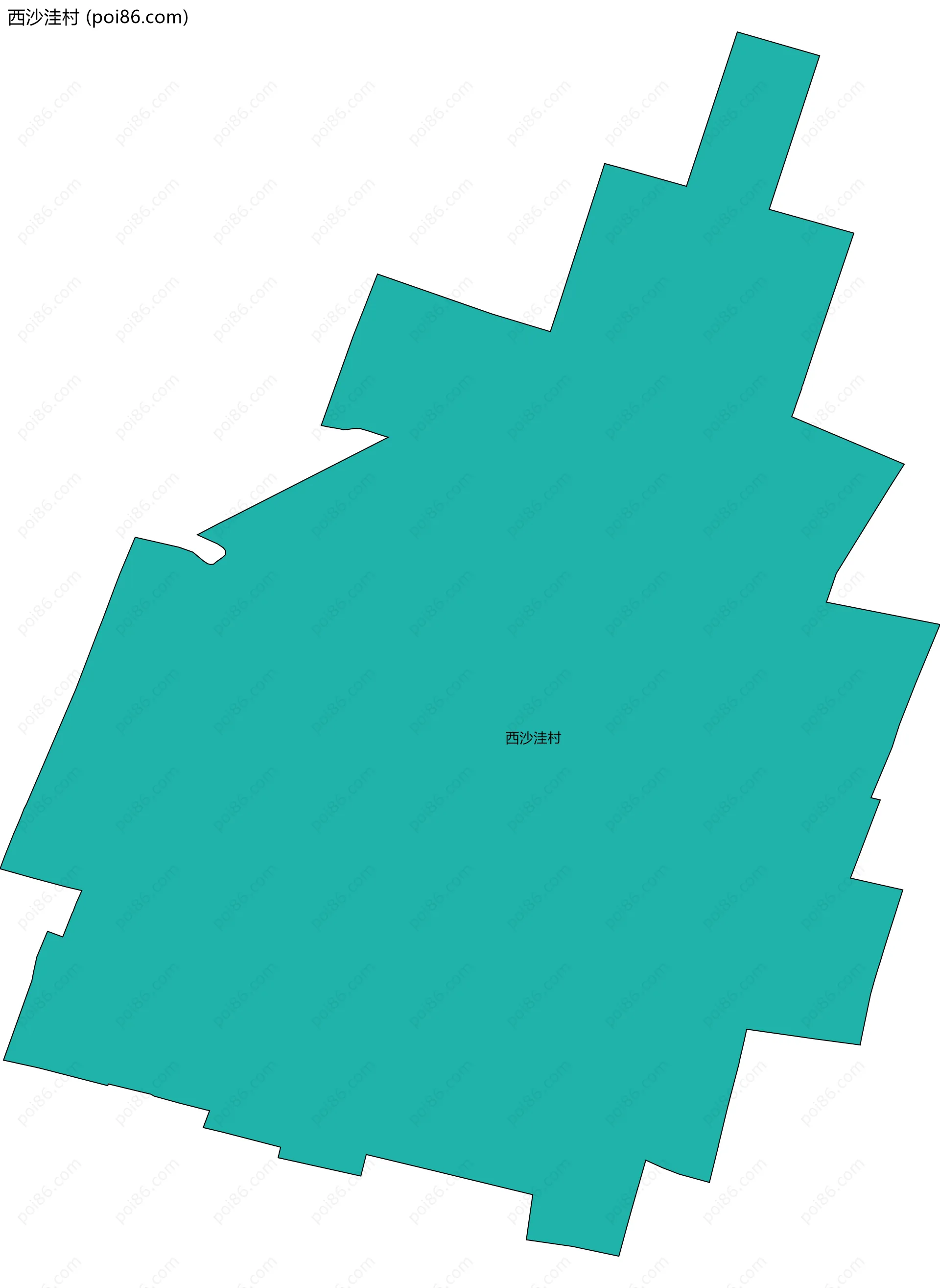 西沙洼村边界地图