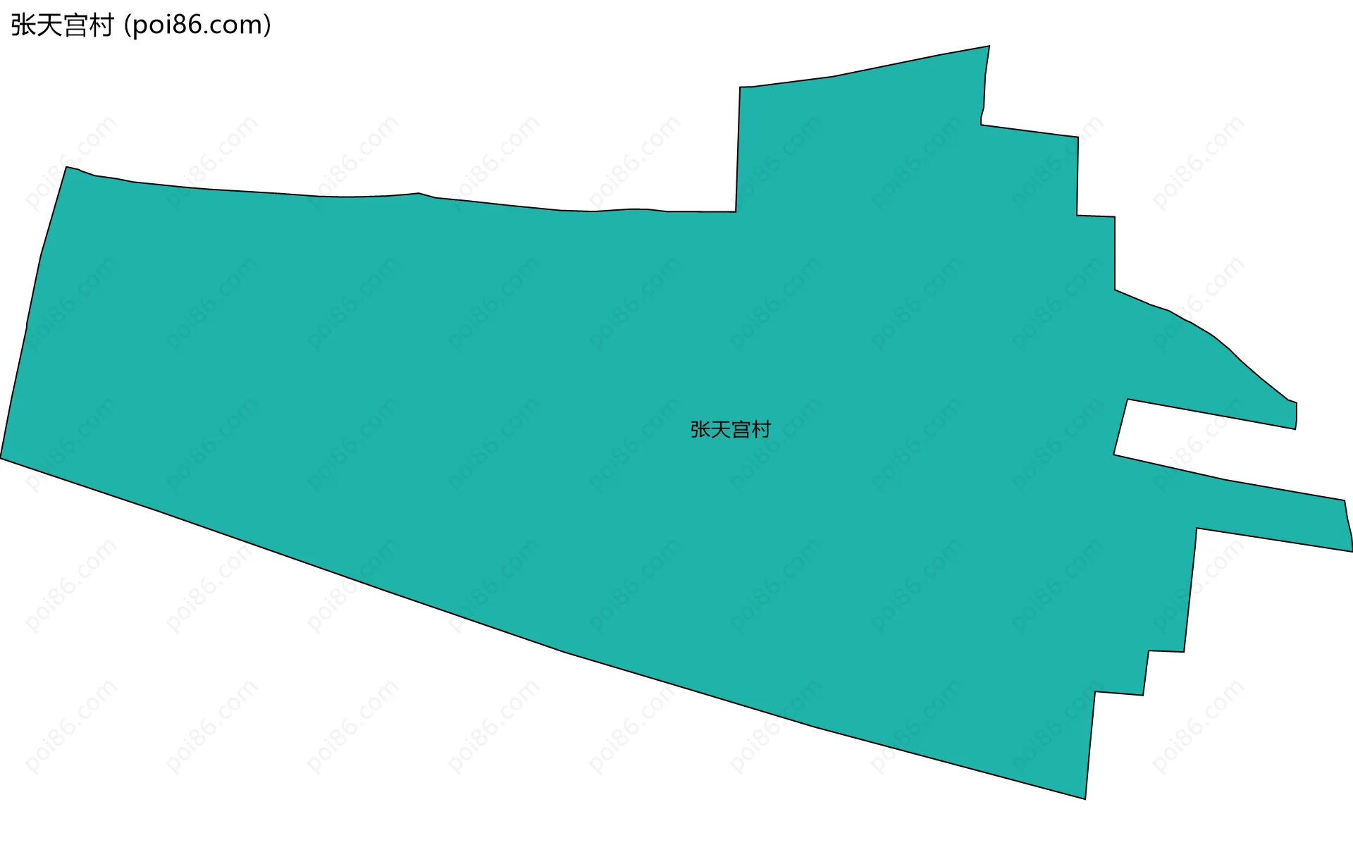 张天宫村边界地图