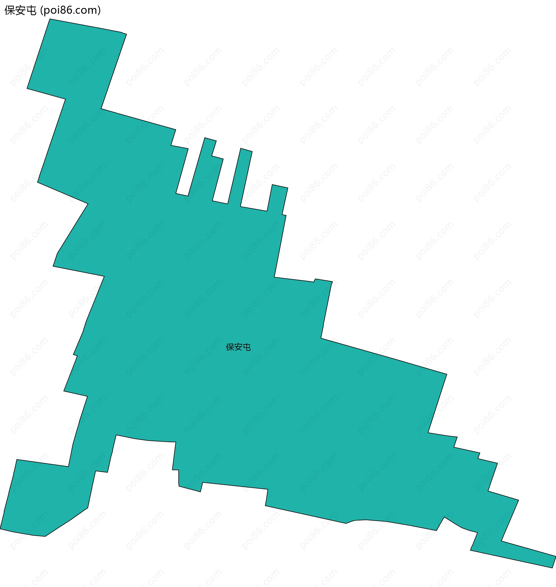 保安屯边界地图