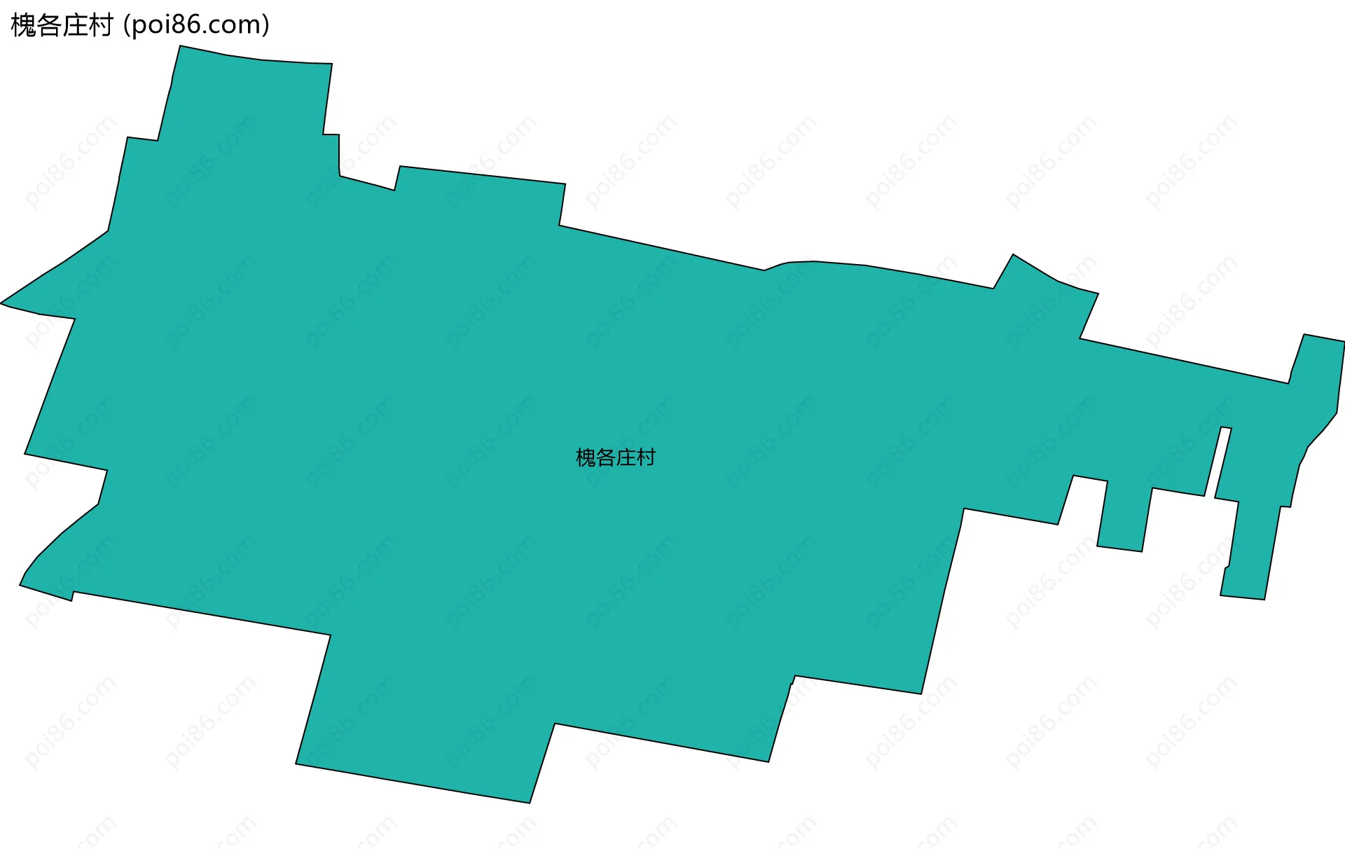 槐各庄村边界地图