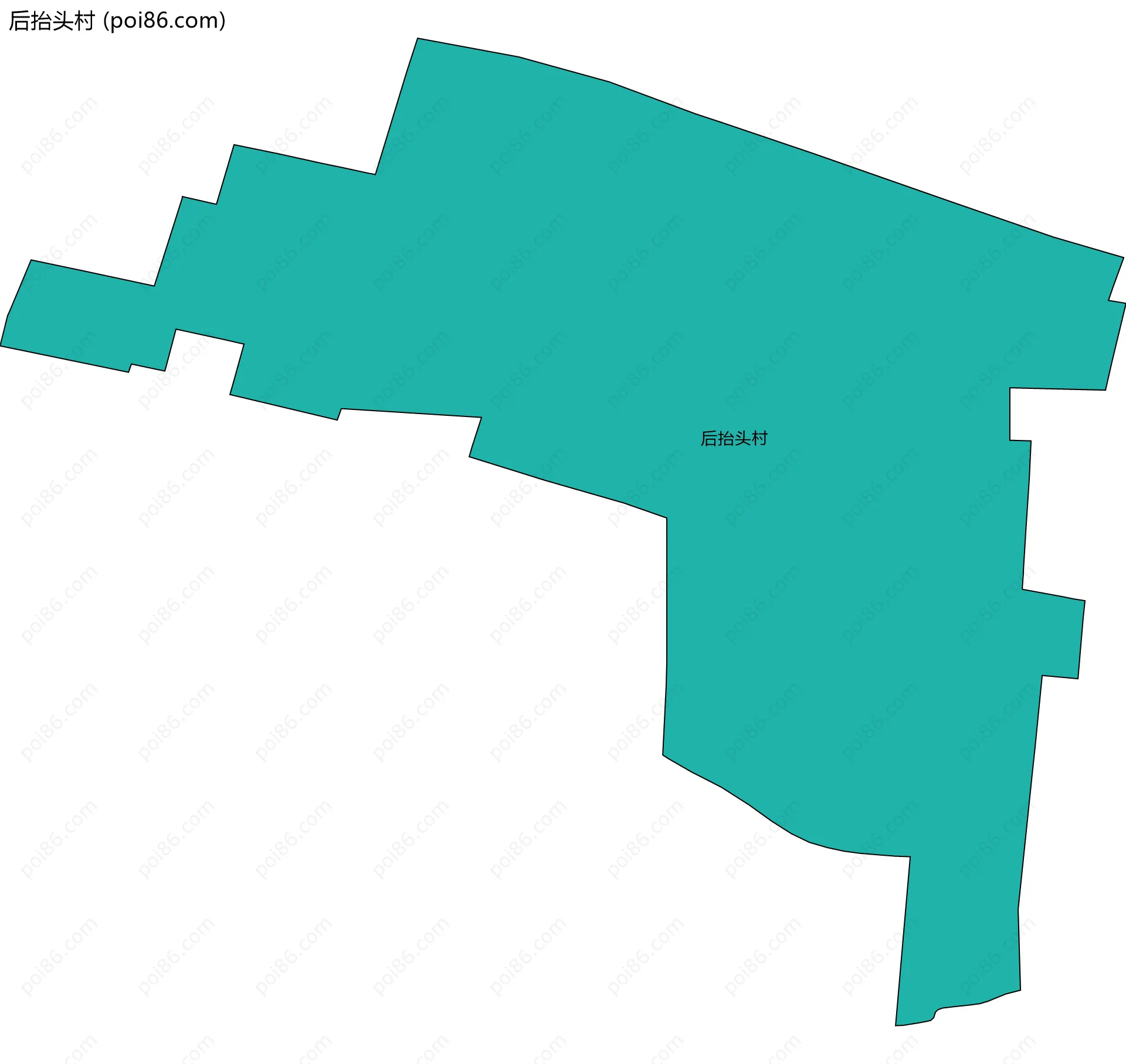 后抬头村边界地图
