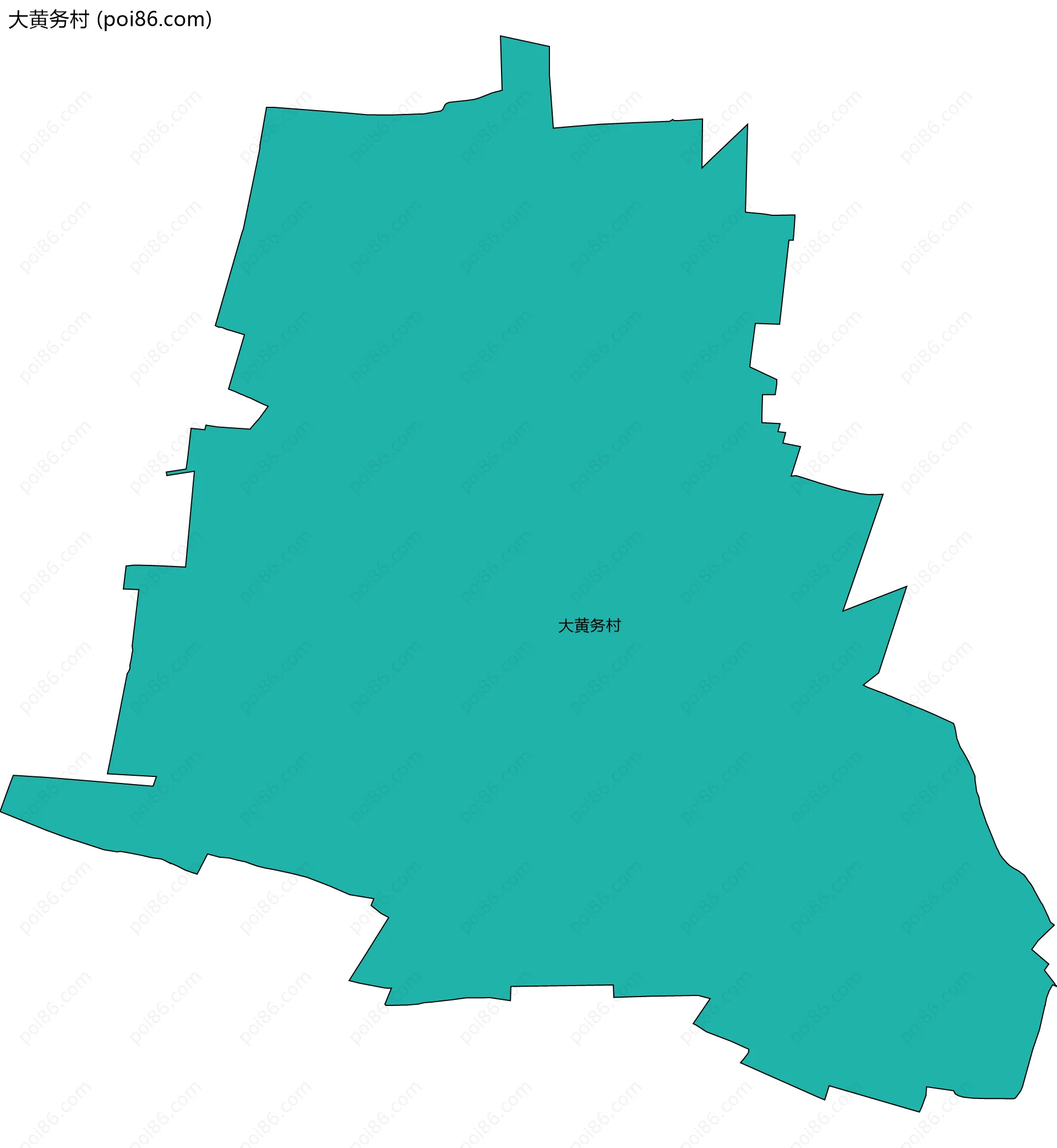 大黄务村边界地图