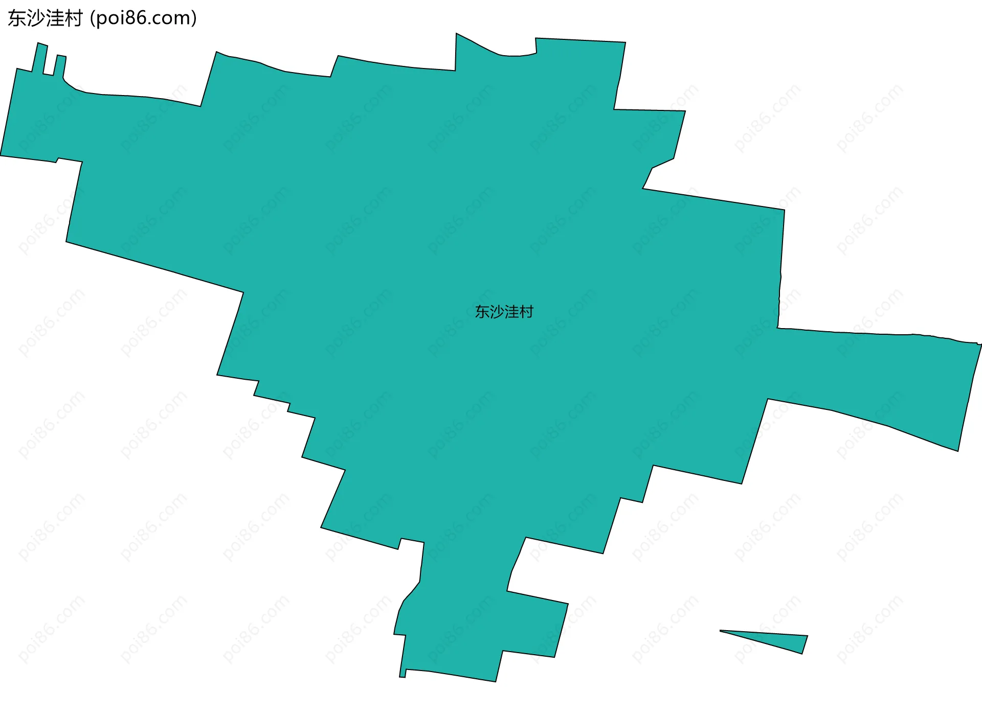东沙洼村边界地图