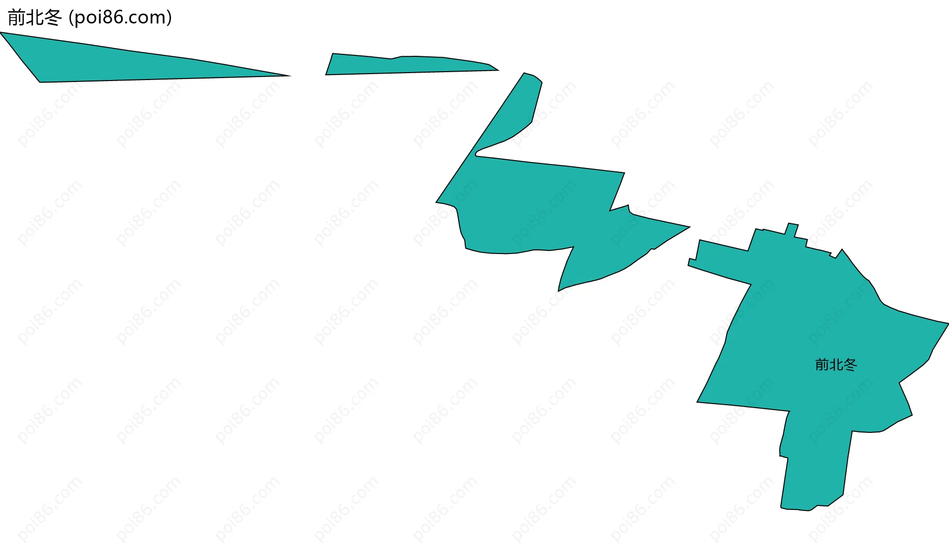 前北冬边界地图