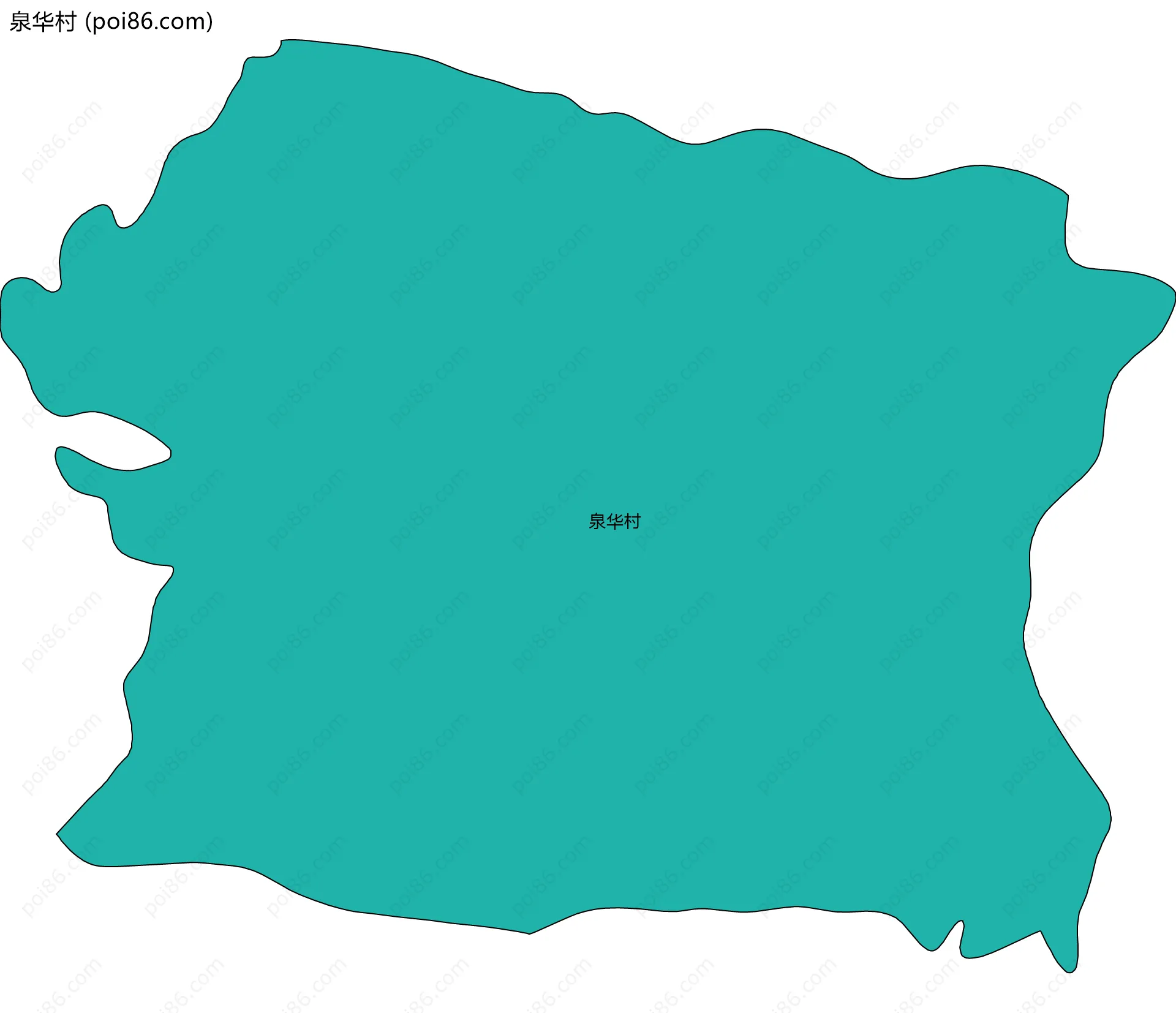 泉华村边界地图