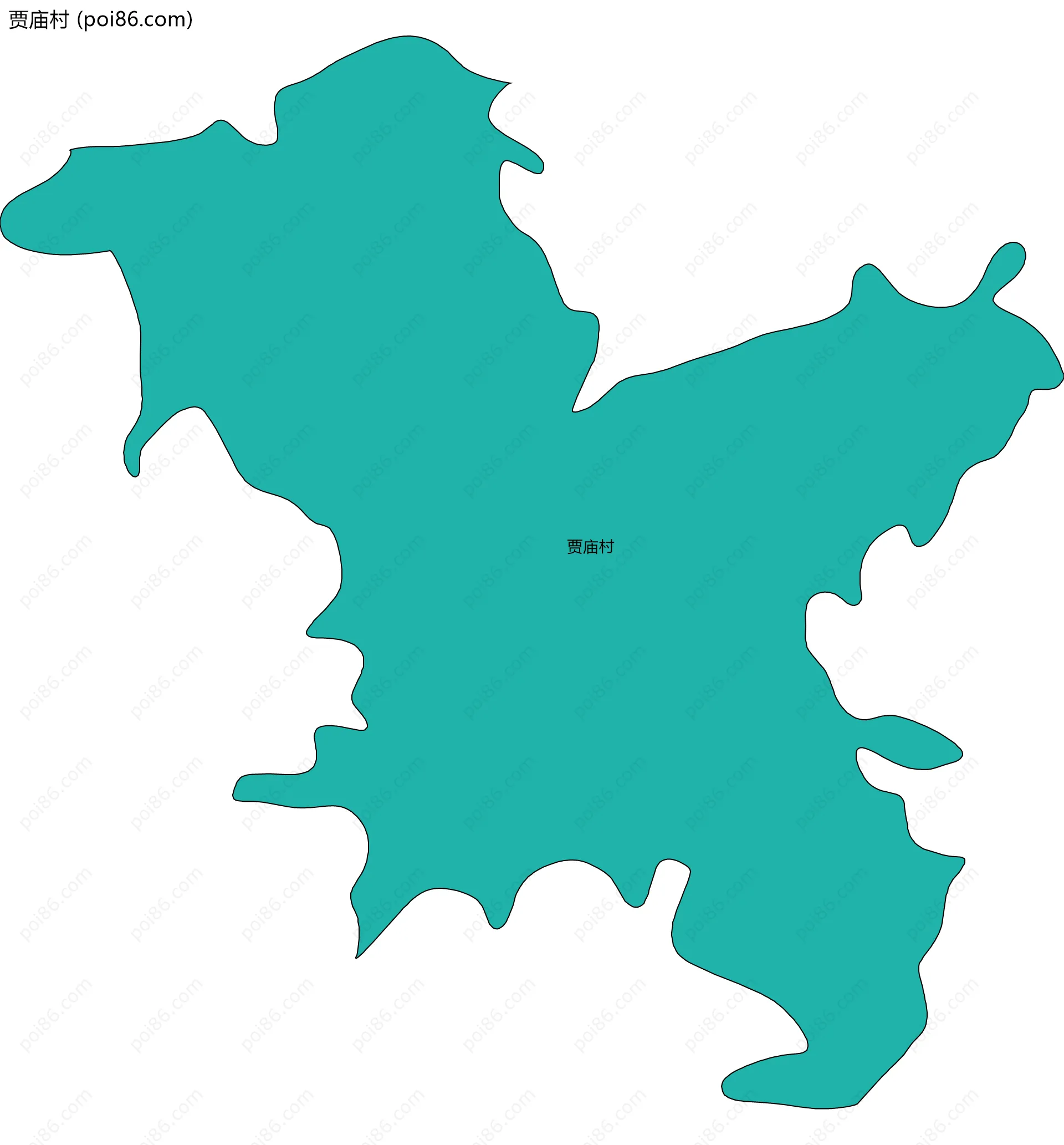 贾庙村边界地图