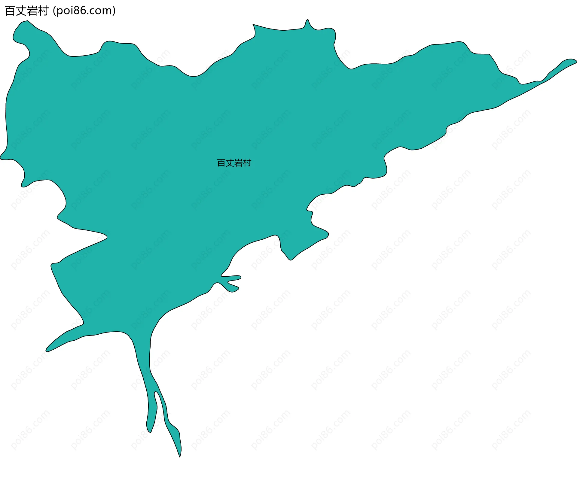 百丈岩村边界地图