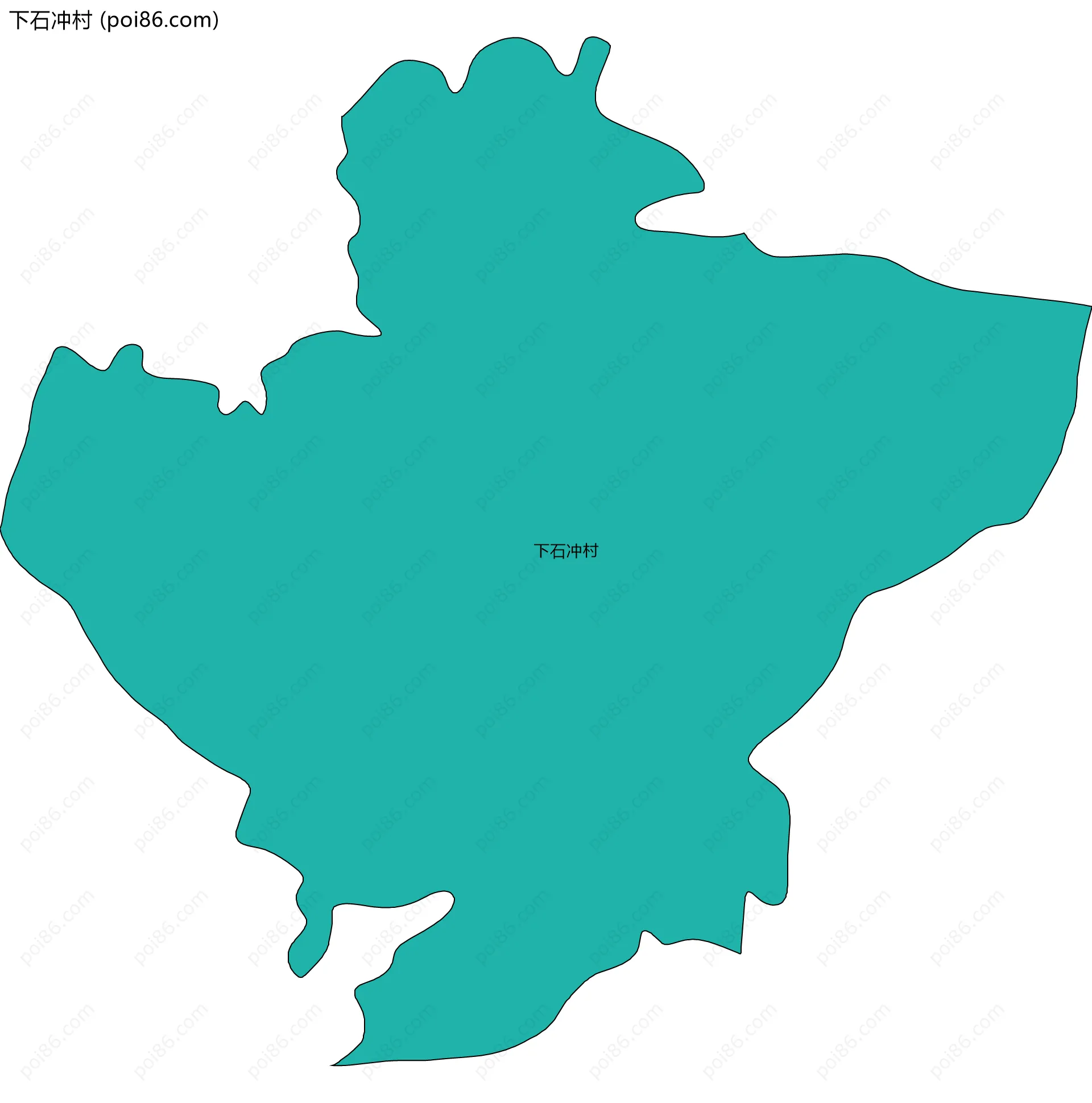 下石冲村边界地图