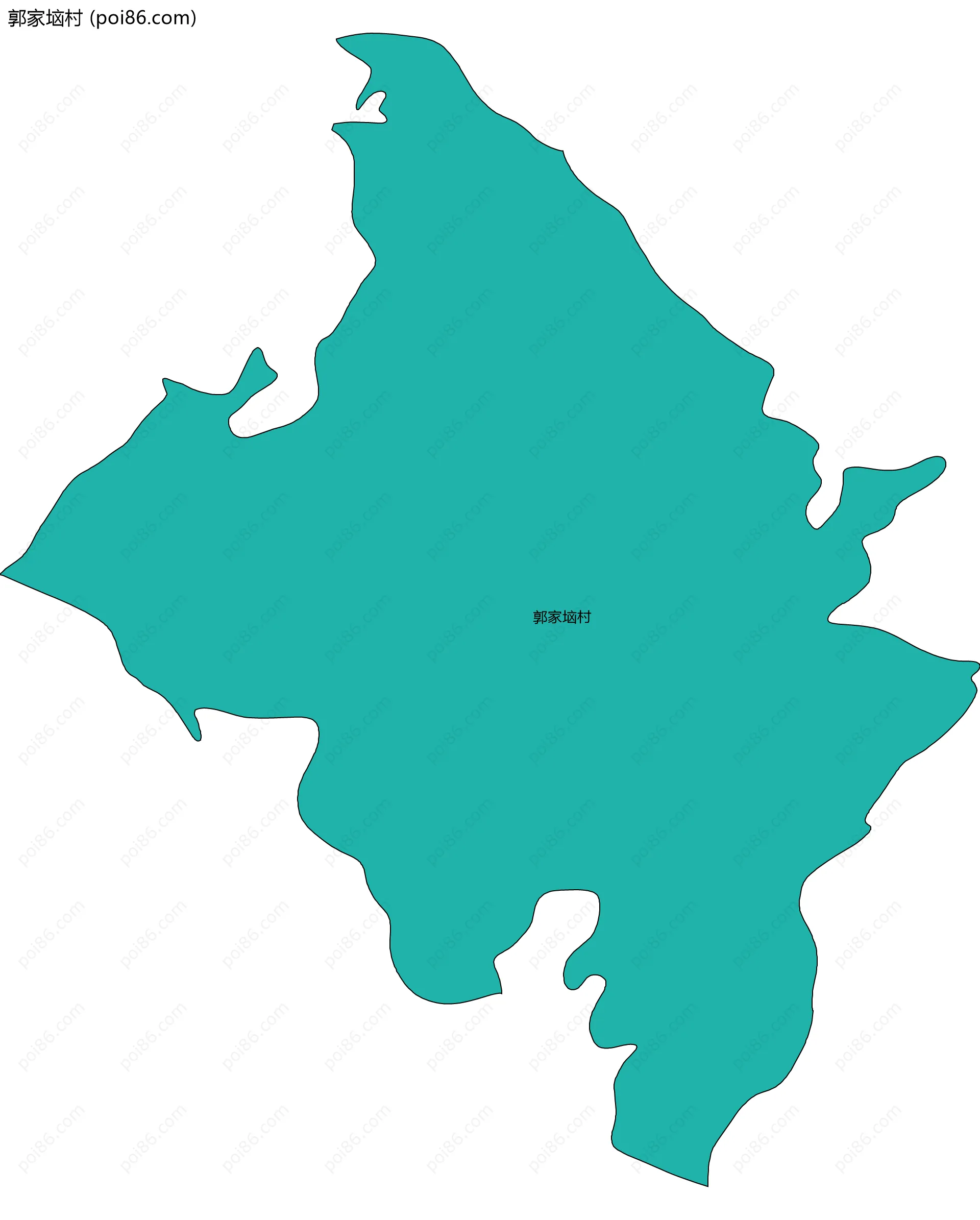 郭家垴村边界地图