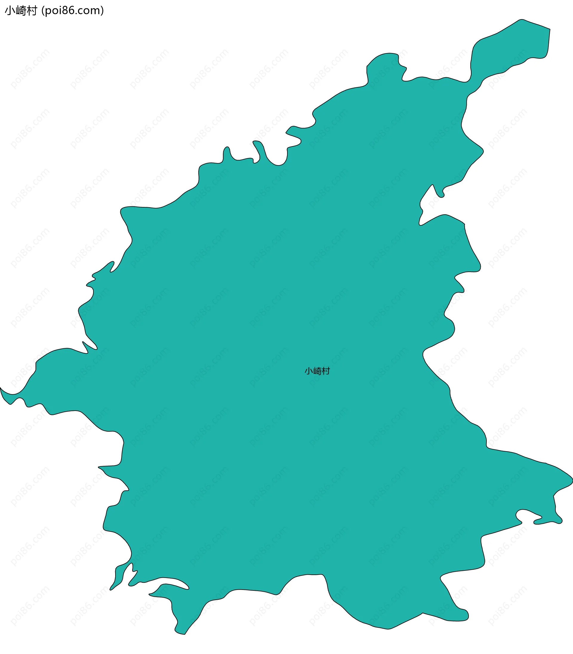 小崎村边界地图