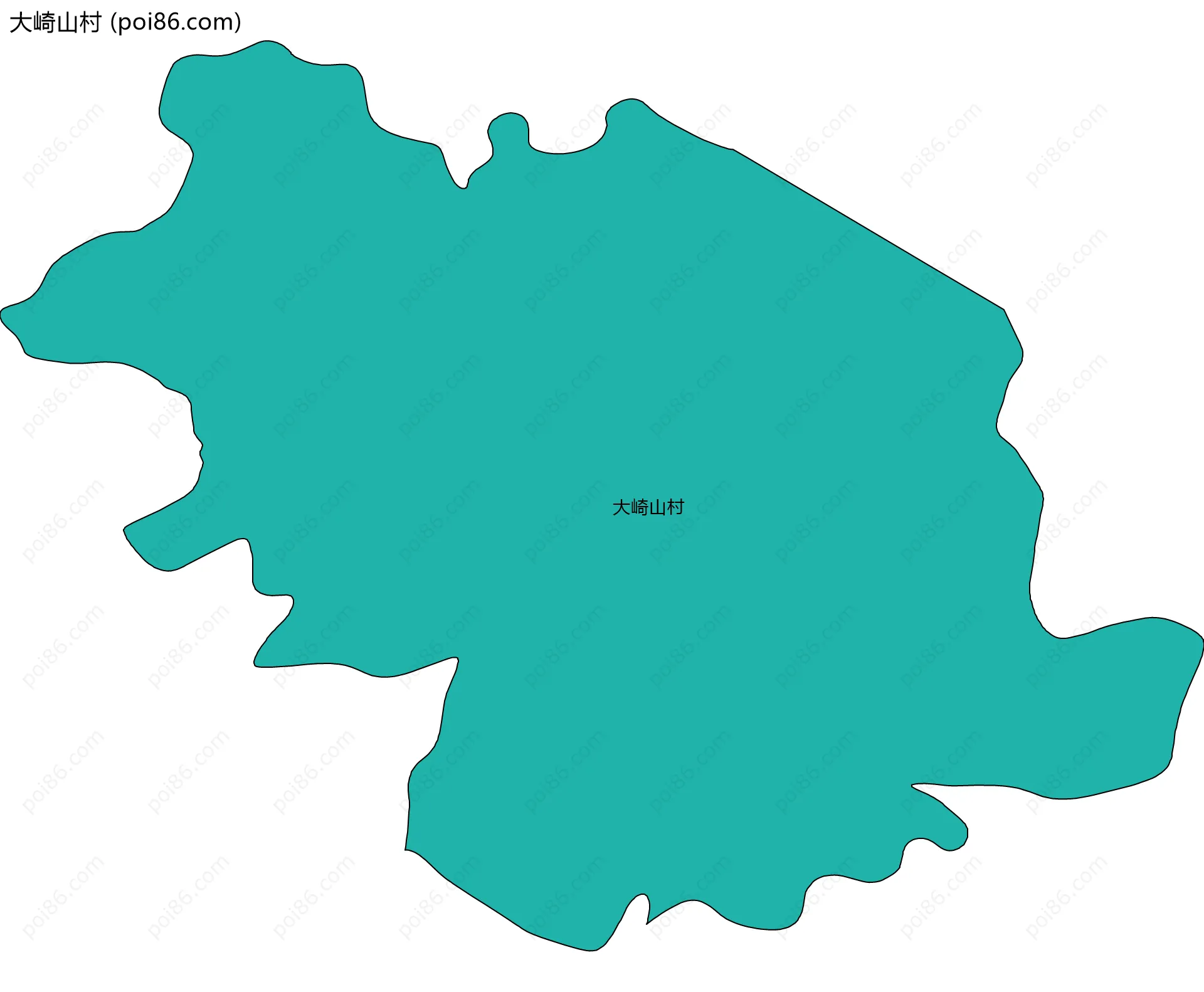 大崎山村边界地图
