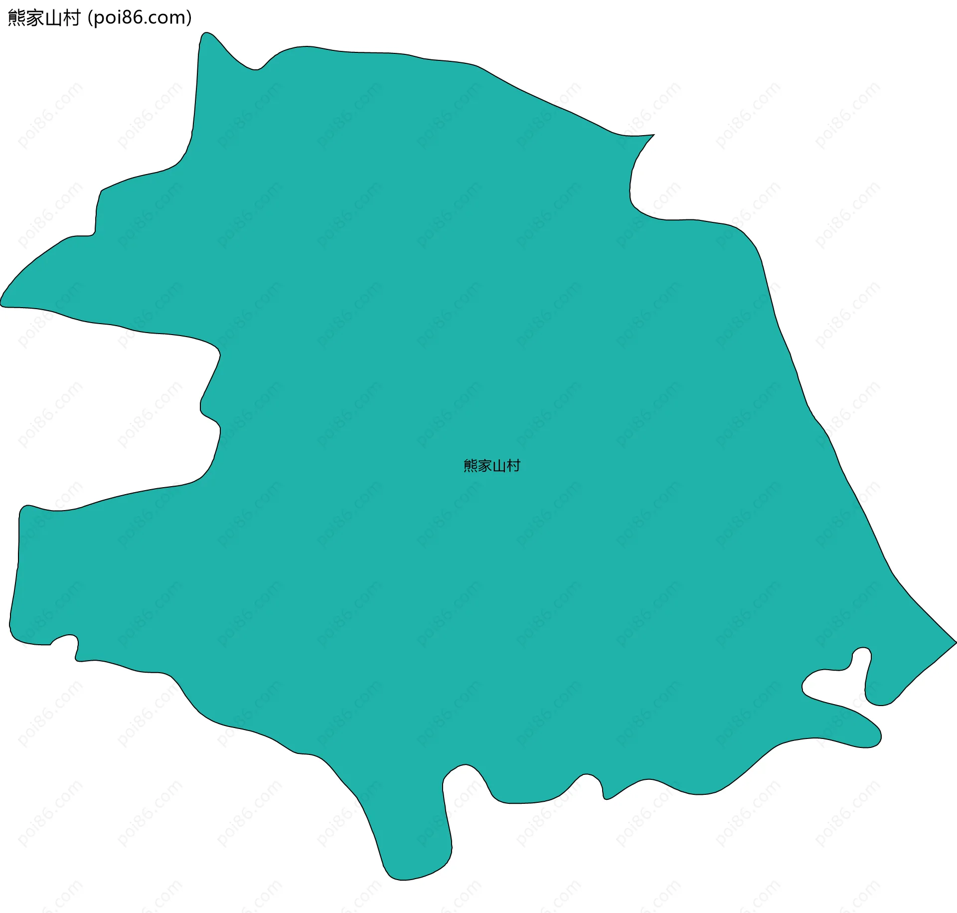 熊家山村边界地图