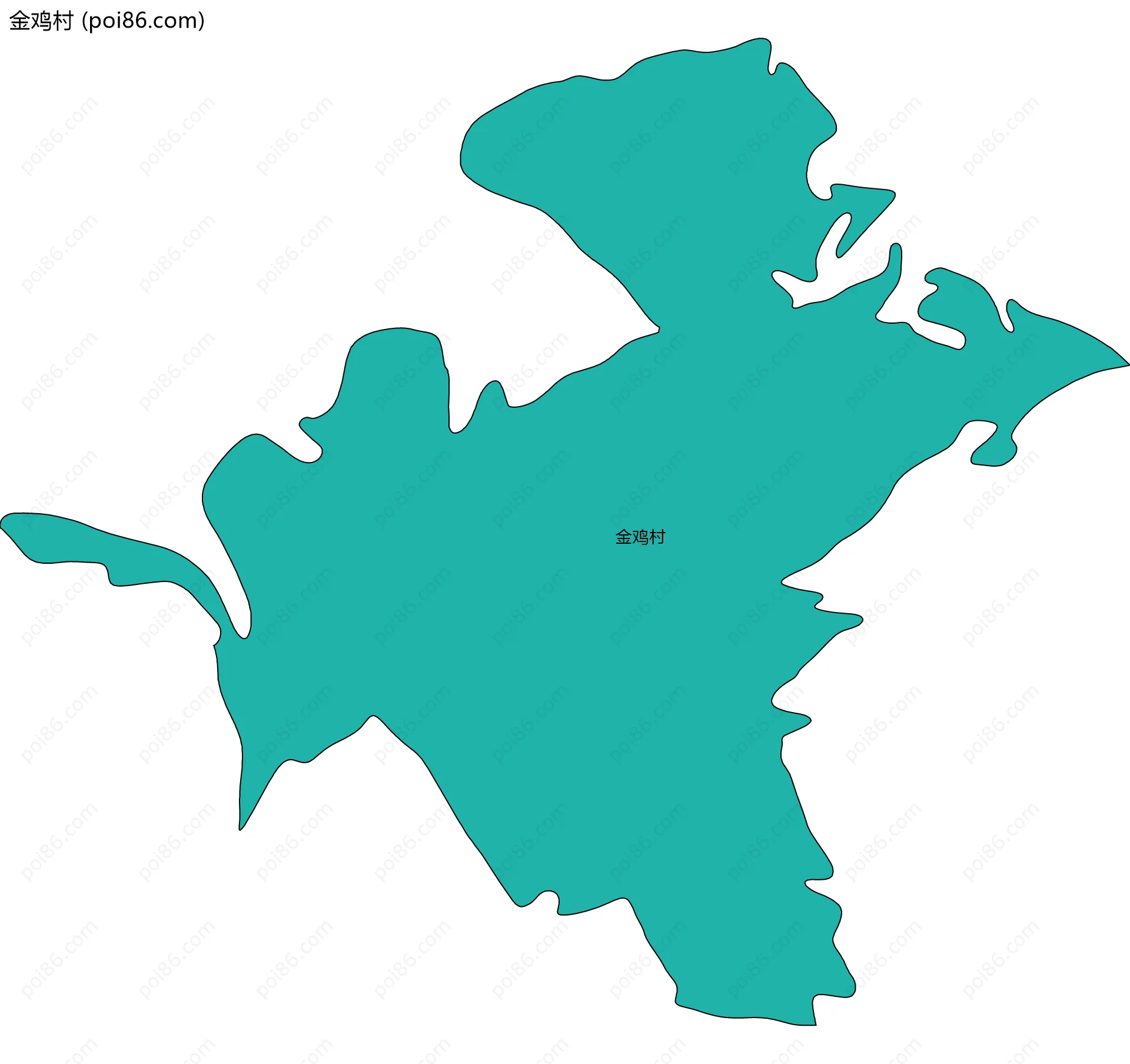 金鸡村边界地图