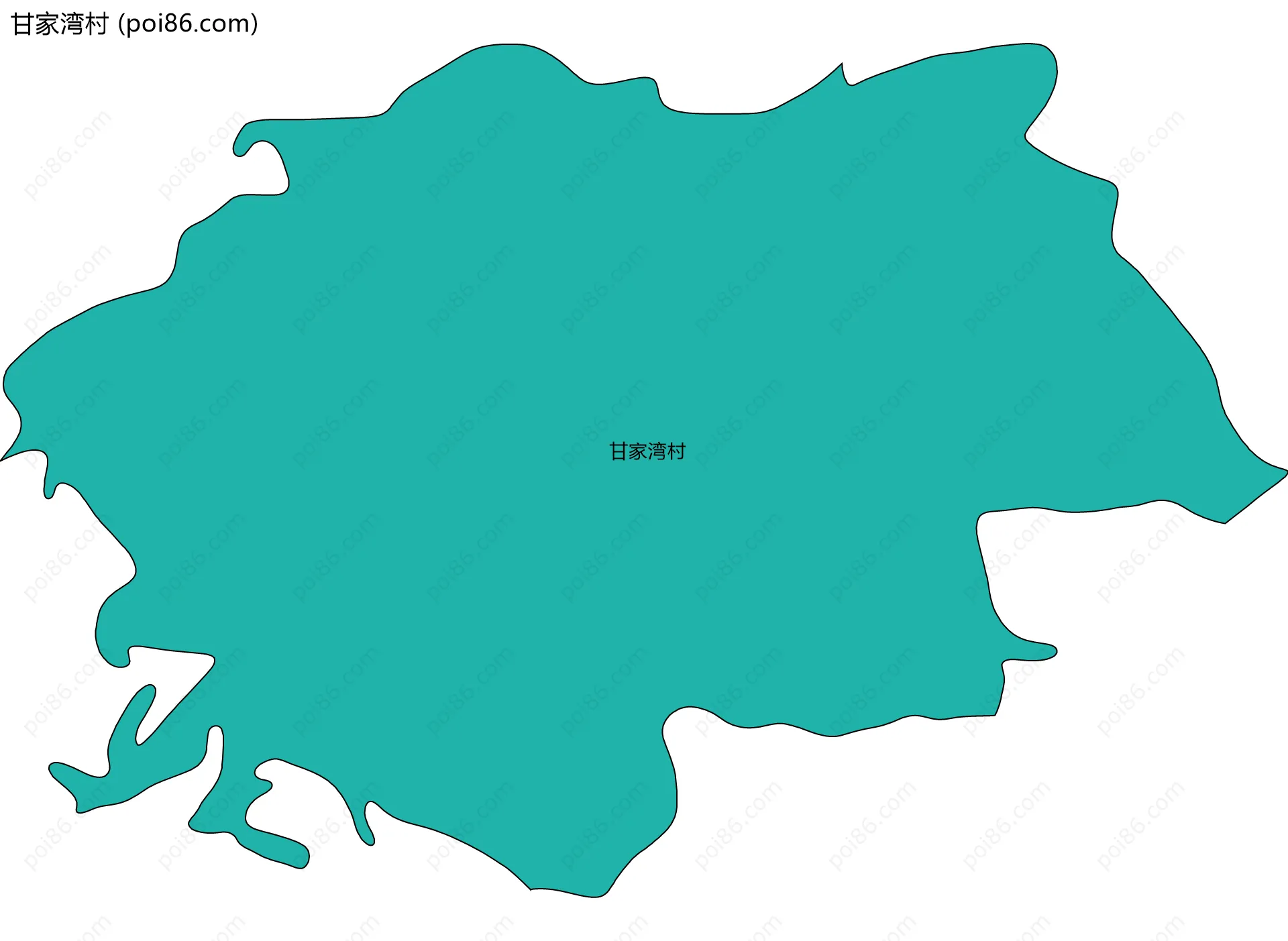甘家湾村边界地图
