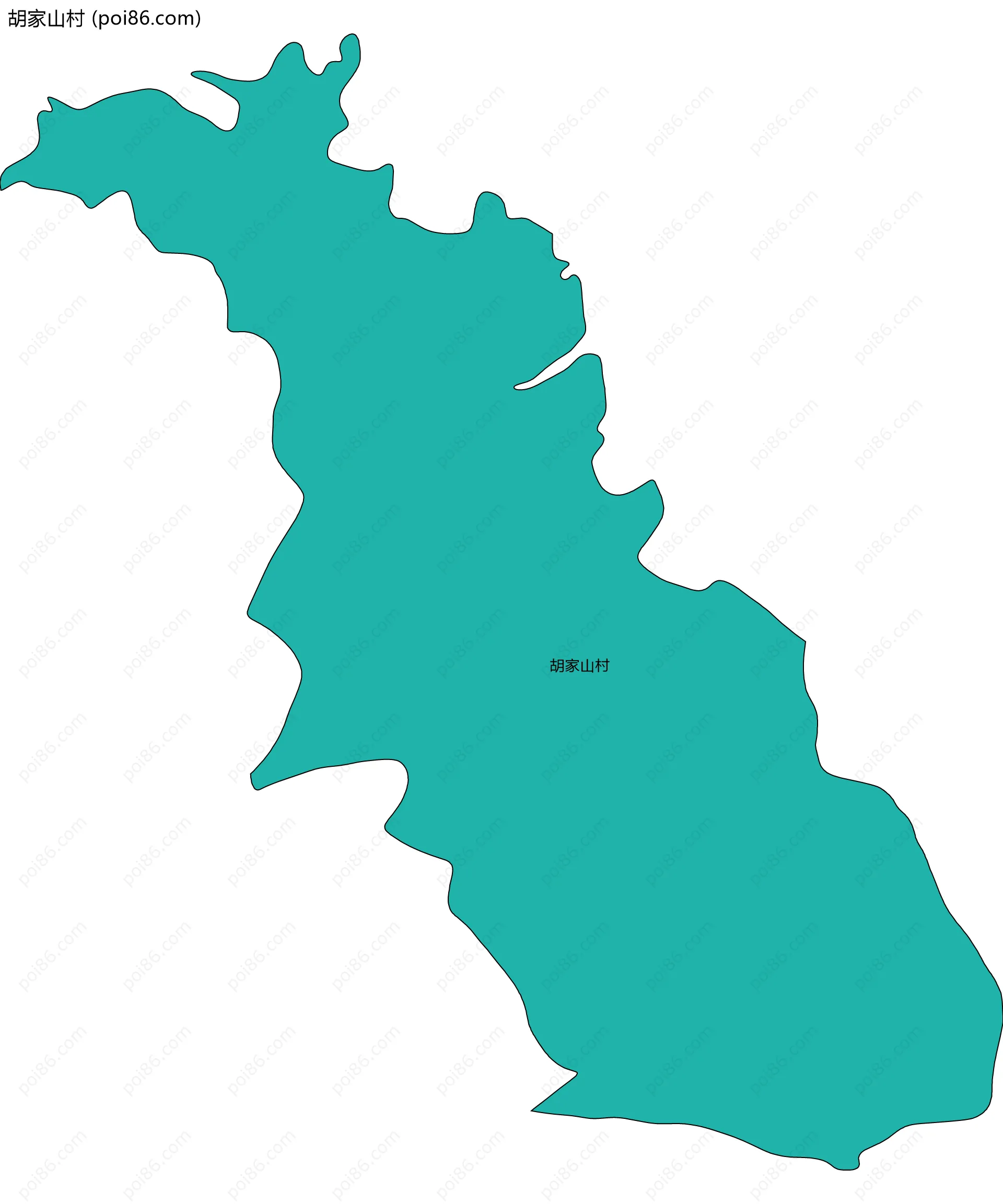 胡家山村边界地图