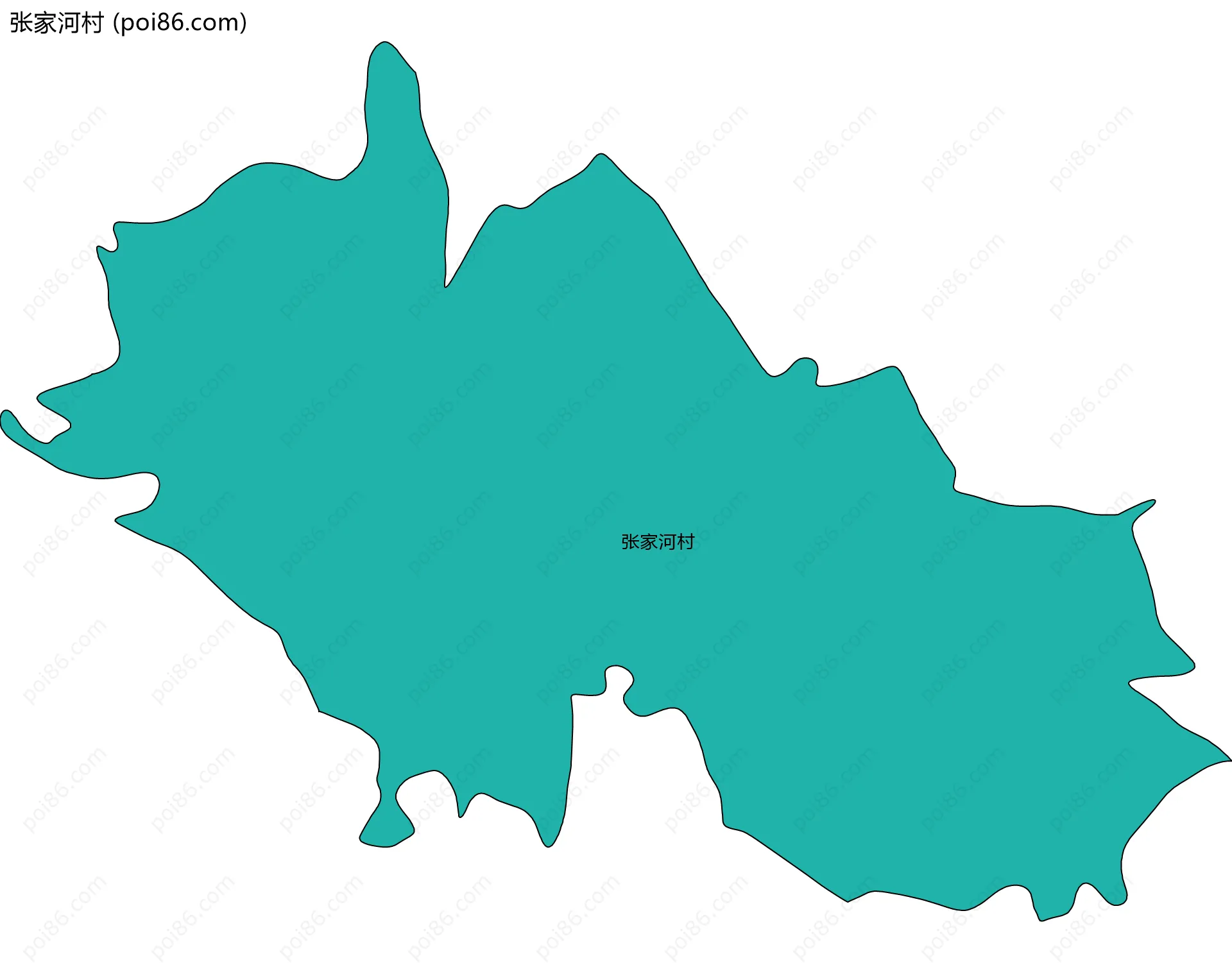 张家河村边界地图