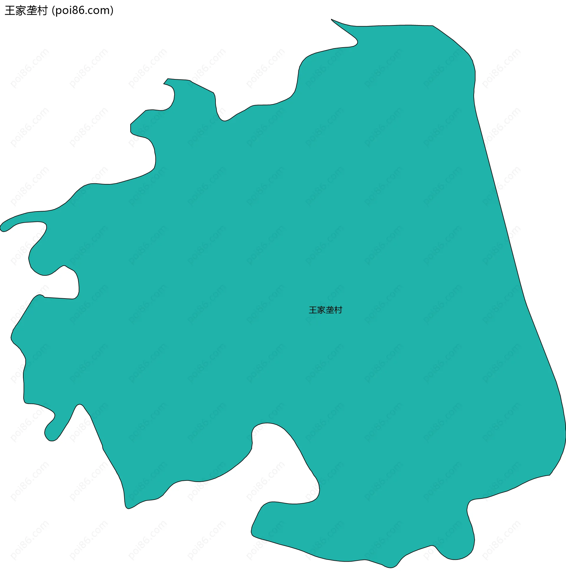 王家垄村边界地图