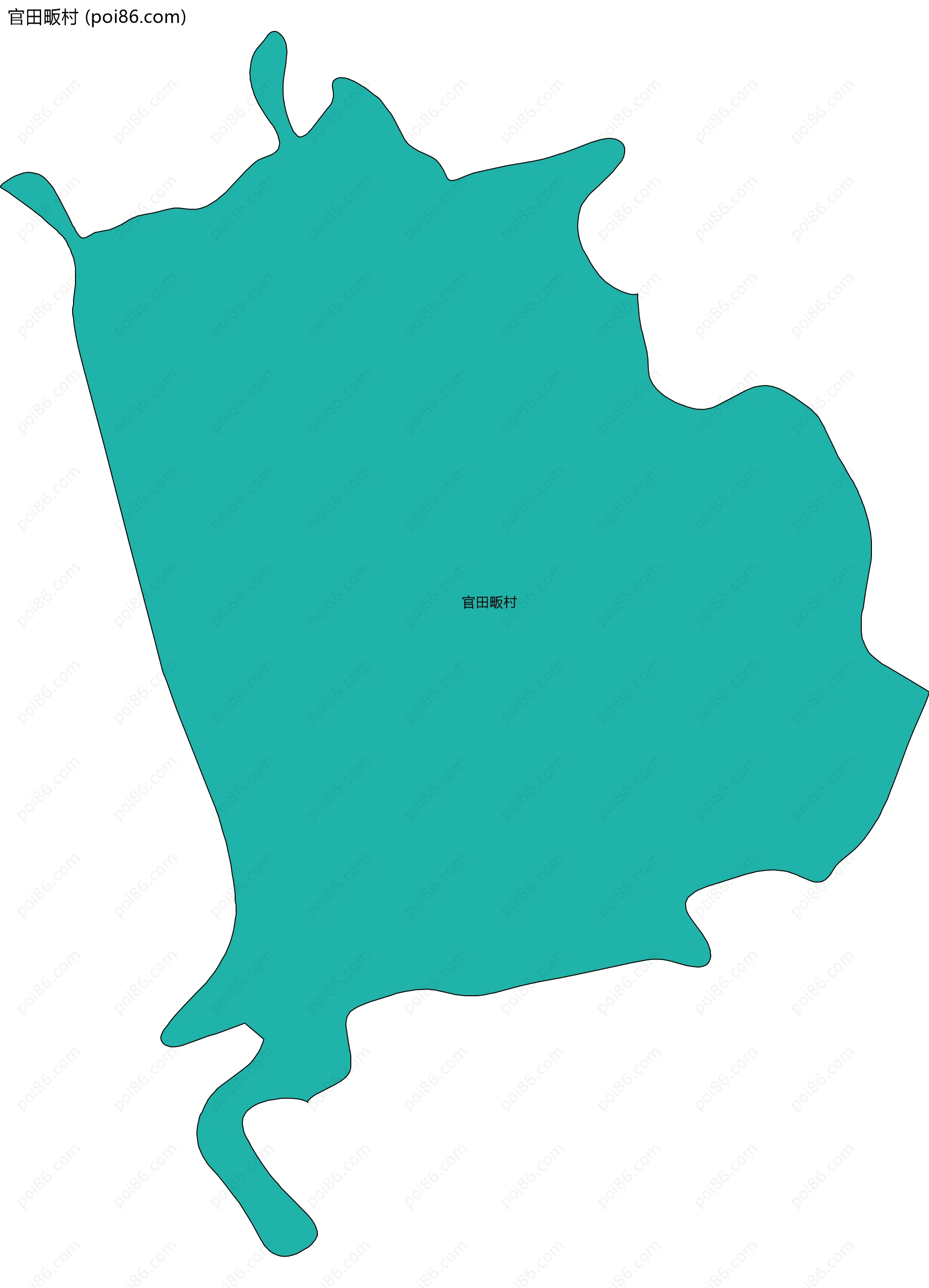 官田畈村边界地图