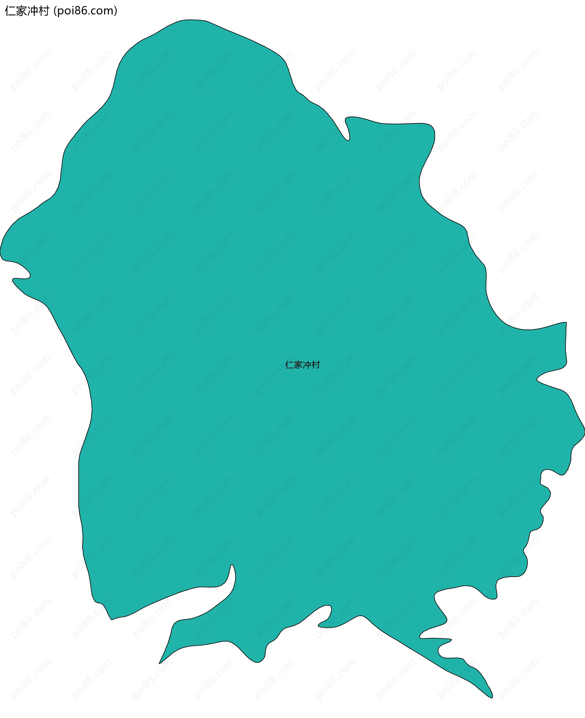 仁家冲村边界地图