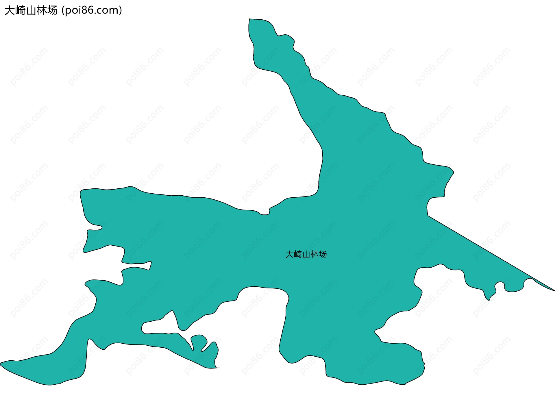 大崎山林场边界地图