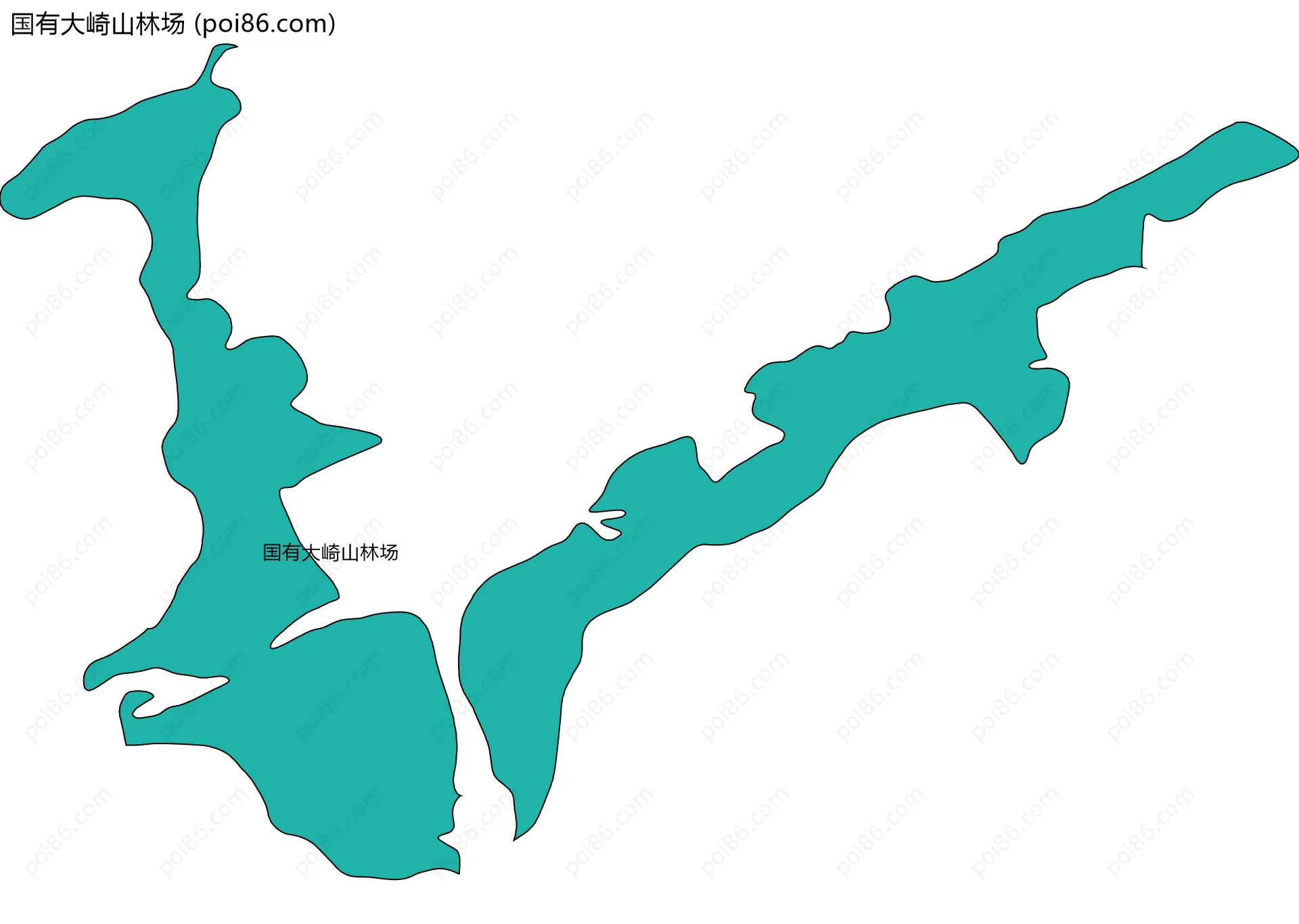 国有大崎山林场边界地图