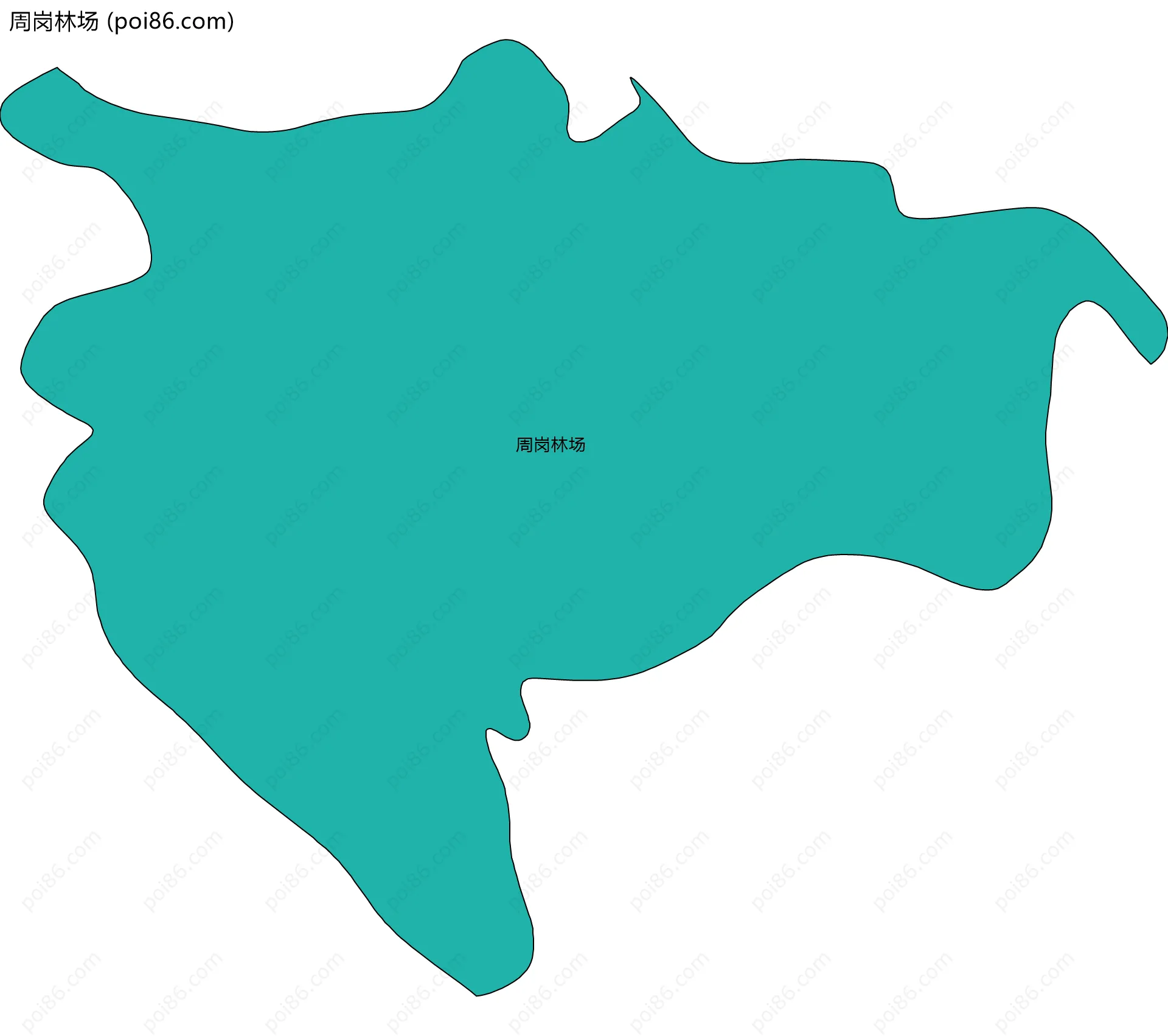 周岗林场边界地图