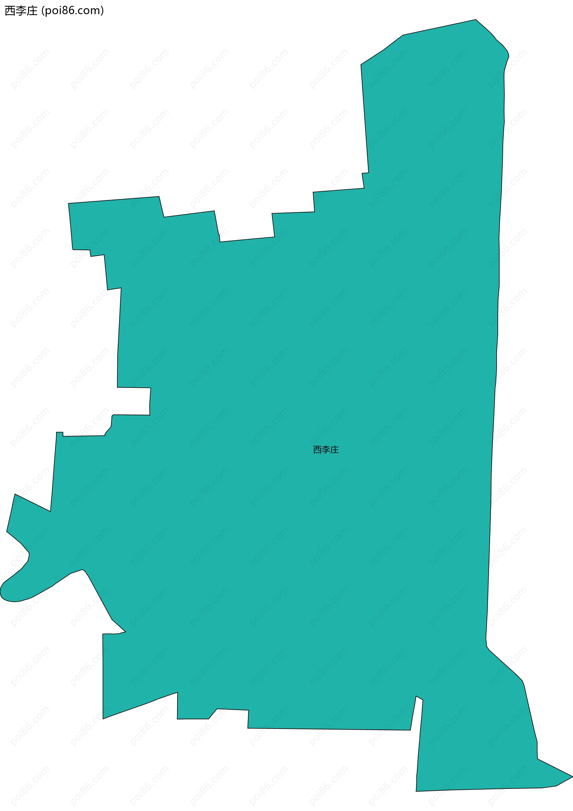 西李庄边界地图