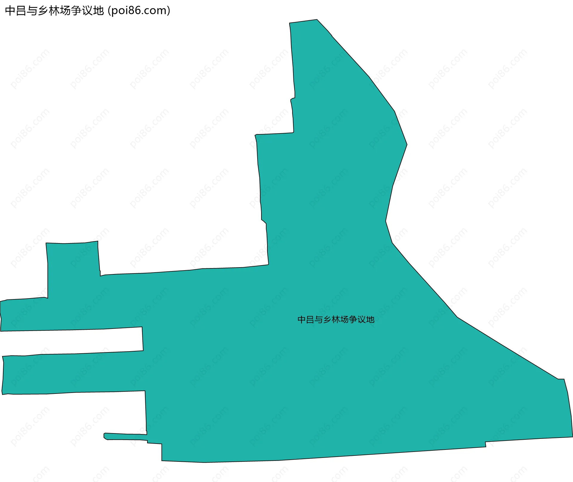 中吕与乡林场争议地边界地图
